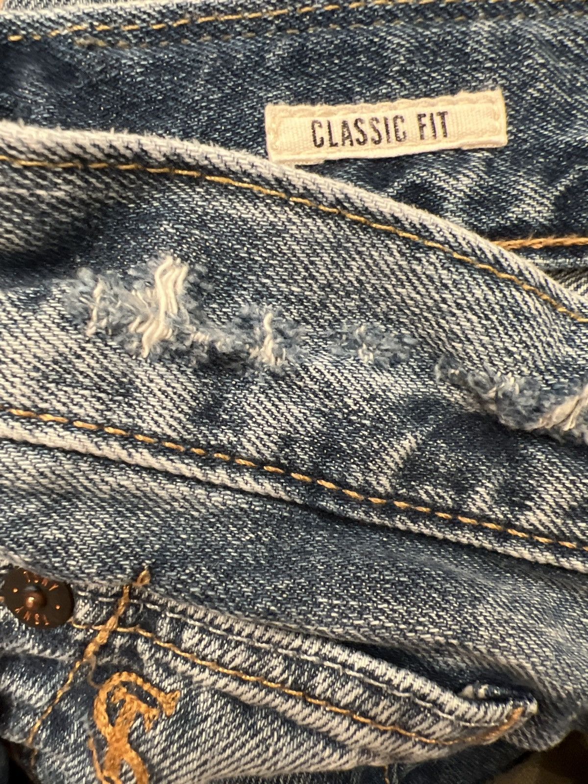 Todd Snyder Classic Fit Patchwork Denim Jeans Size US 31 - 3 Thumbnail