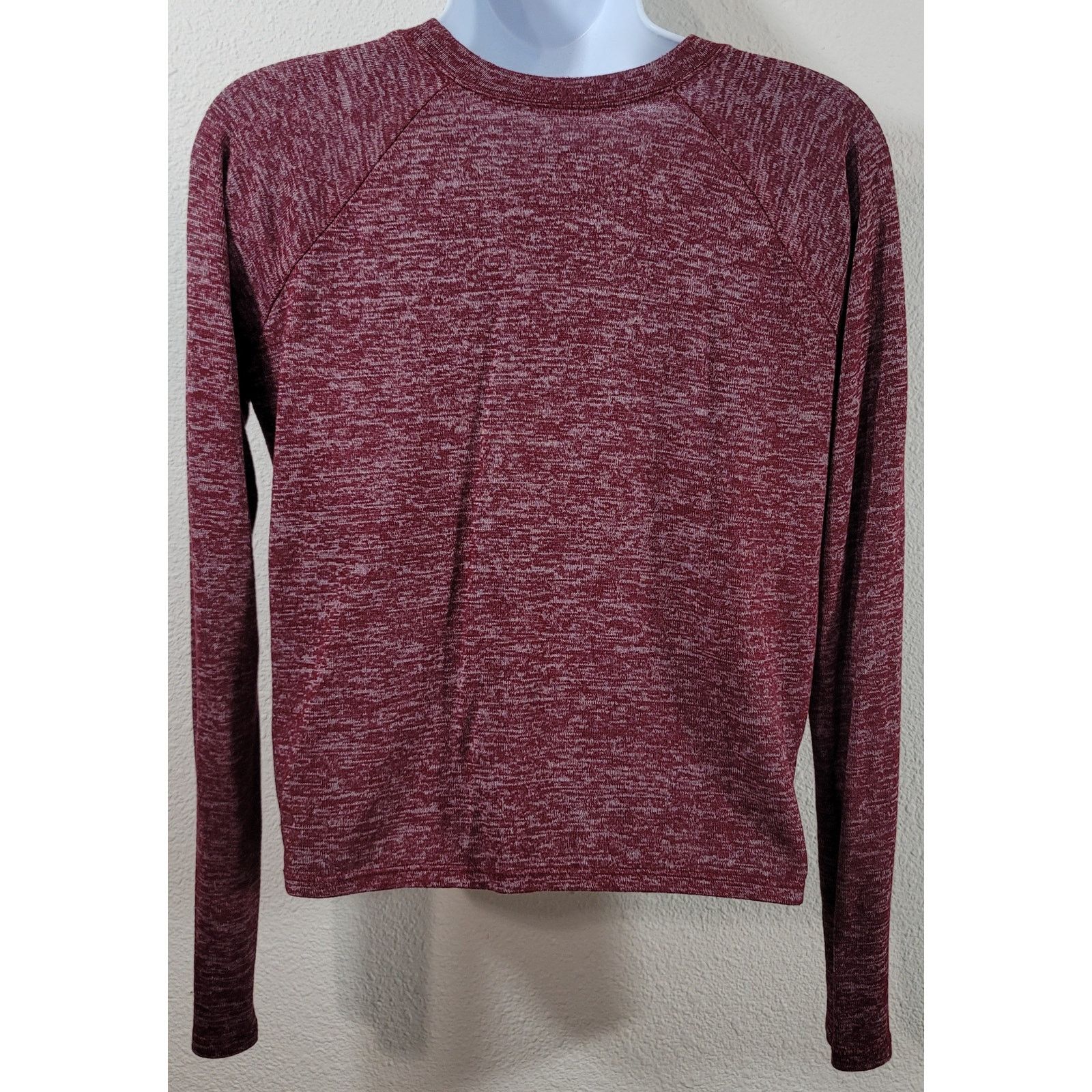 Hollister Hollister Burgundy White Marled Easy Tee Top XS Stretch Size XS / US 0-2 / IT 36-38 - 3 Thumbnail