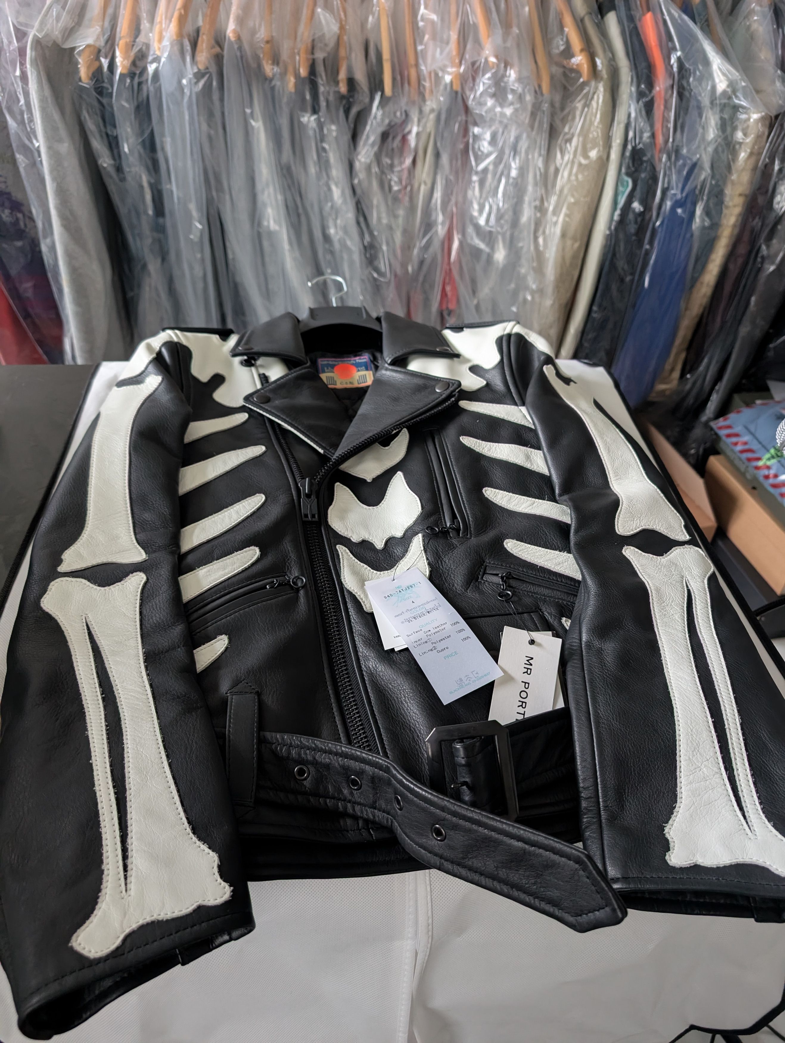 Blackmeans Blackmeans - Slim-Fit Appliquéd Leather Jacket - Black Size US XL / EU 56 / 4 - 2 Thumbnail