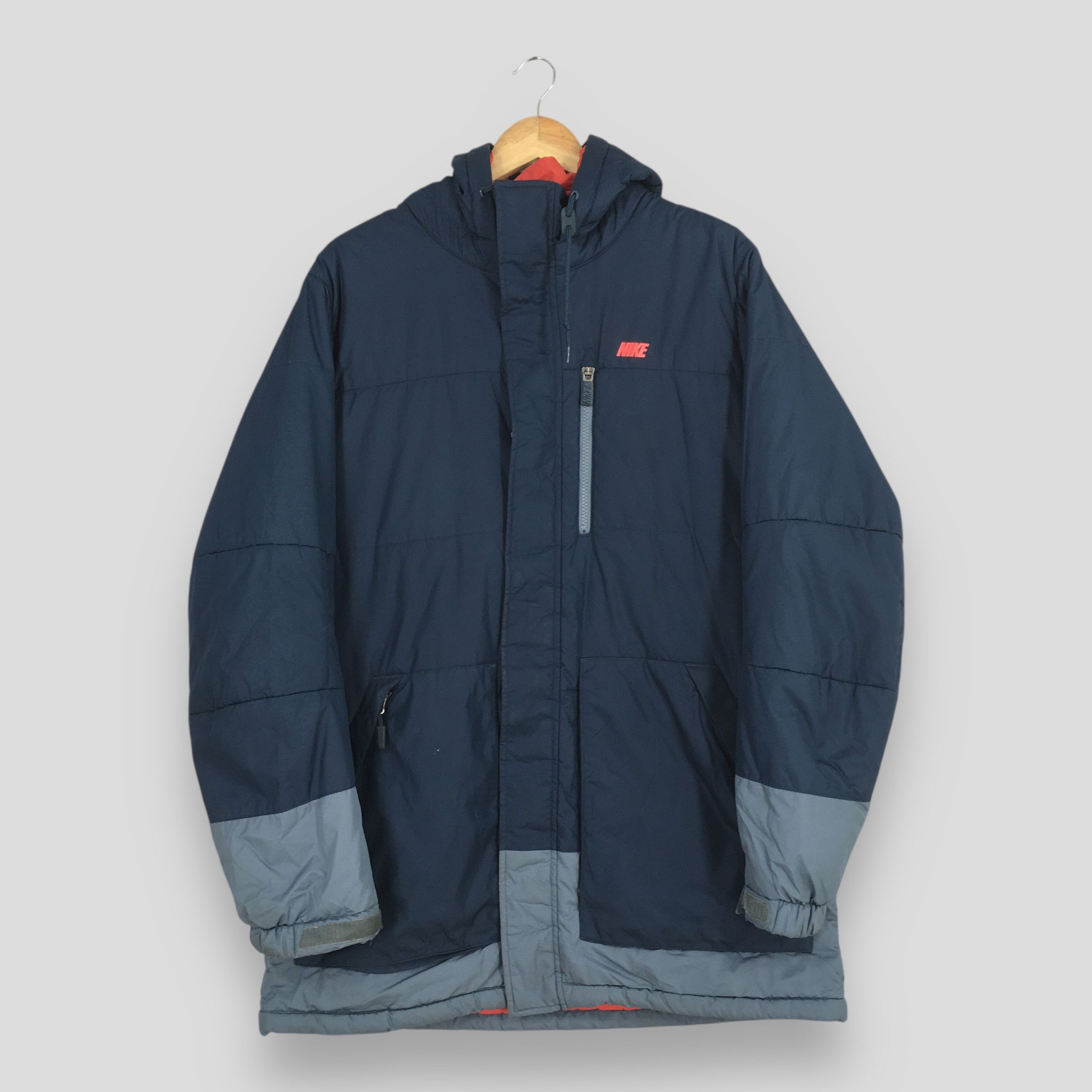 Nike Vintage Y2K Nike Swoosh Blue Puffer Jacket XXL Size US XXL / EU 58 / 5 - 1 Thumbnail