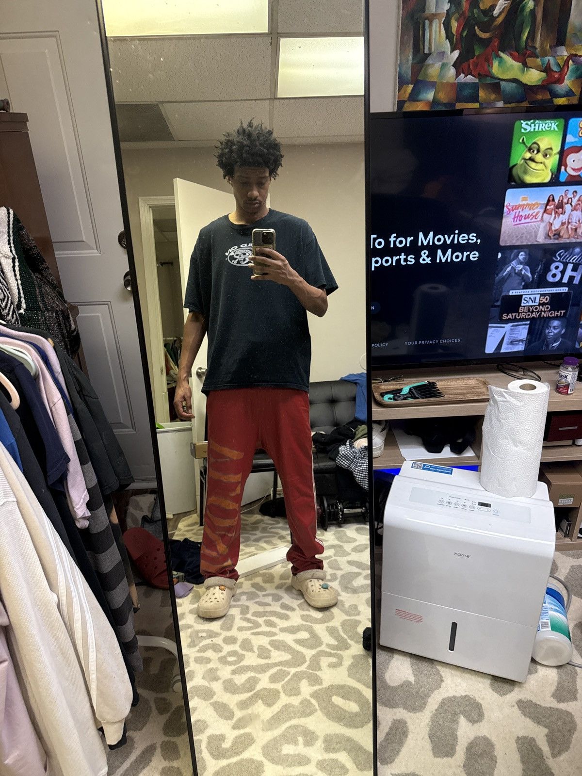 Vlone Red Vlone Leather Track pants Size US 32 / EU 48 - 4 Thumbnail