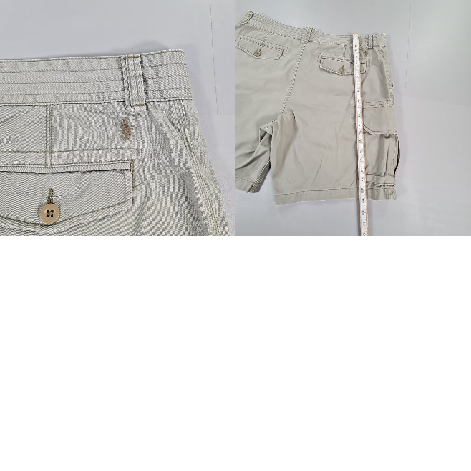 Polo Ralph Lauren Polo Ralph Lauren Mens Cargo Shorts Grey W40 Utility Military Cargo Short Mens 40 Grey Size US L / EU 52-54 / 3 - 8 Thumbnail