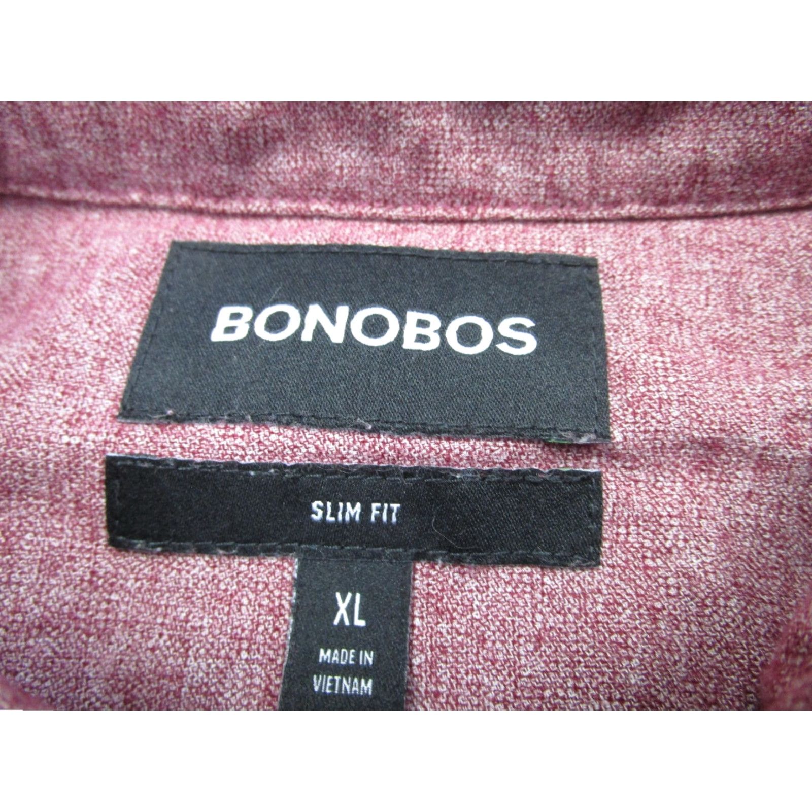 Bonobos Bonobos Shirt Mens XL Red Woven 100% Cotton Slim Fit Long Sleeve Button Up Size US XL / EU 56 / 4 - 4 Thumbnail