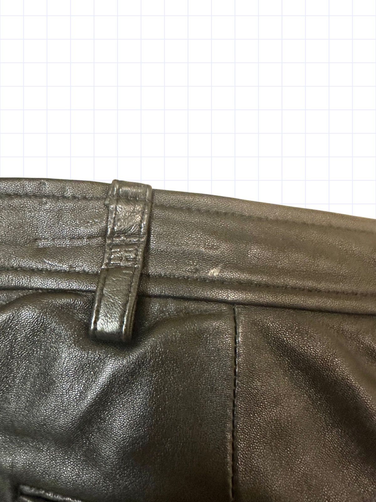 Vintage Genuine Black Leather Pants Jeans 34 33 32 Size US 34 / EU 50 - 5 Thumbnail