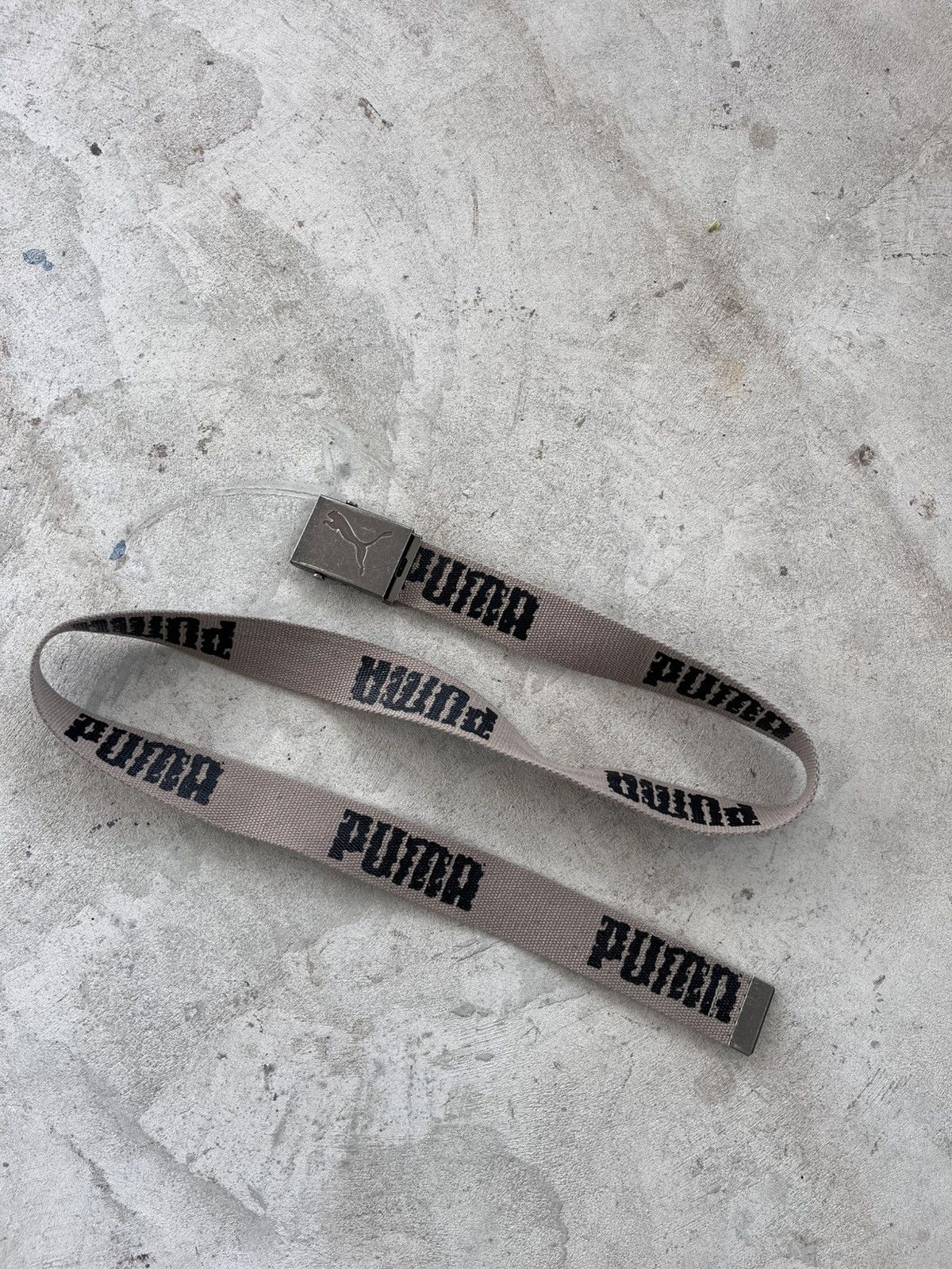 Puma × Vintage Vintage Puma Belt Monogram Logo Grey Y2K rare Evisu style Size ONE SIZE - 2 Thumbnail