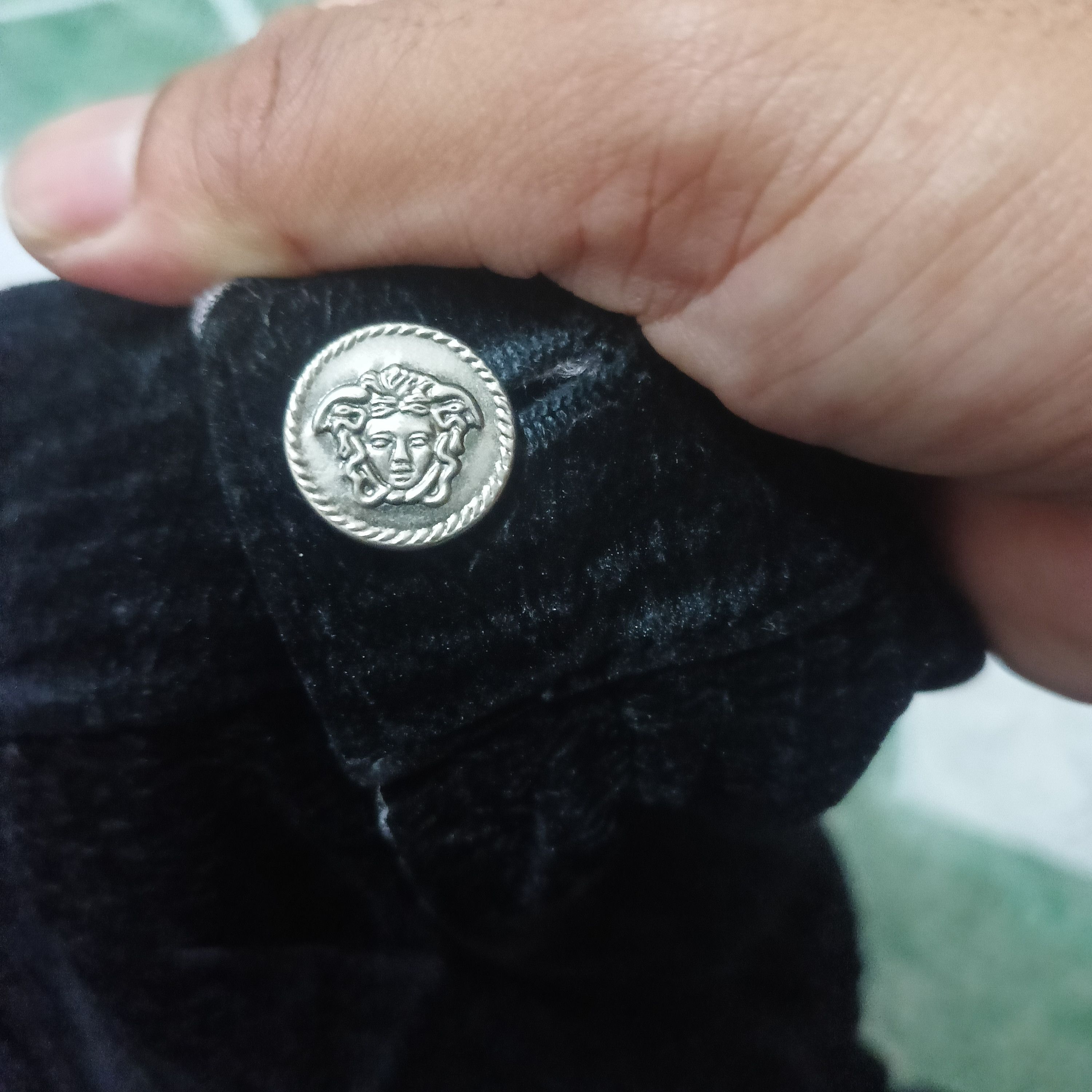 Versace × Versace Jeans Couture × Vintage Versace Jeans Couture Super Black Velvet Pants Size US 29 - 3 Thumbnail
