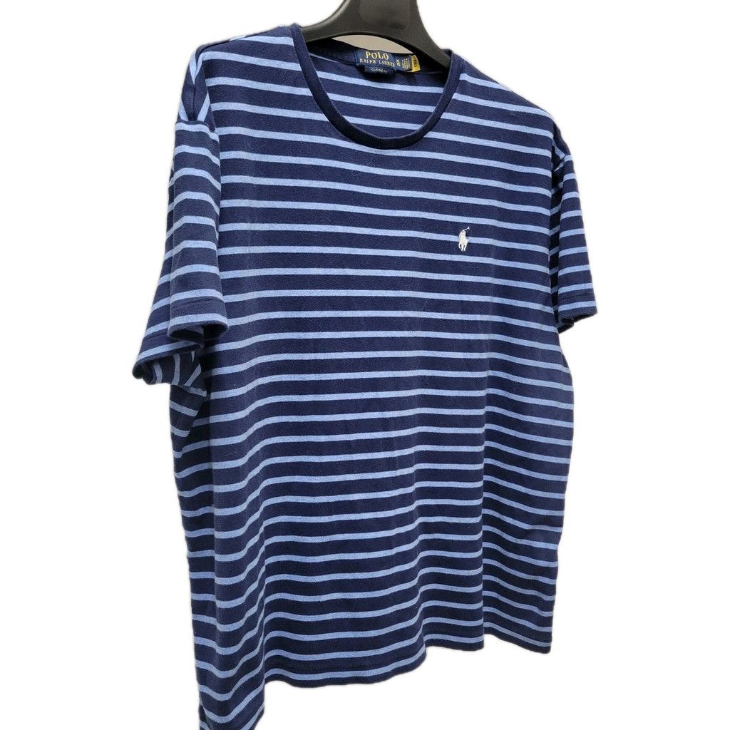 Polo Ralph Lauren Polo Ralph Lauren Blue Striped Crewneck Classic Fit Size US XL / EU 56 / 4 - 4 Thumbnail