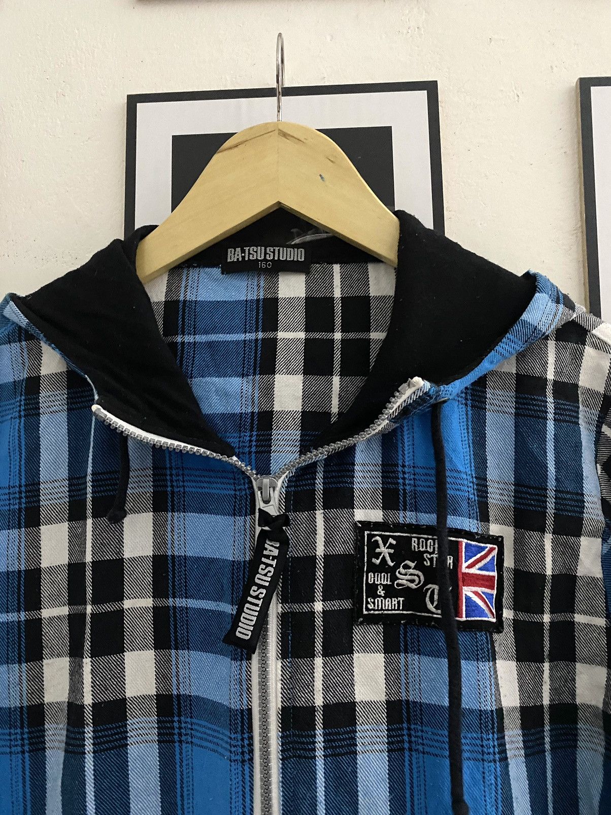 Hysteric Glamour Y2k Bat-su studio grunge poem plaid hoodie Size US M / EU 48-50 / 2 - 4 Thumbnail