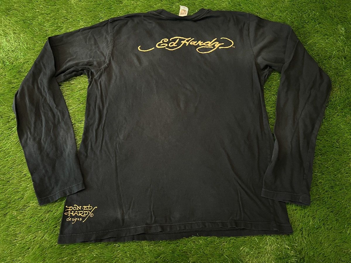 Ed Hardy Ed Hardy Longsleeve Shirt Y2K Big Logo Skull Biker Vintage Size US L / EU 52-54 / 3 - 6 Thumbnail