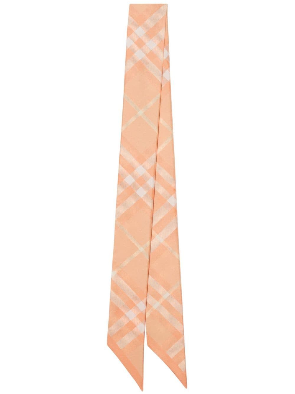 CHECKED SILK SCARF