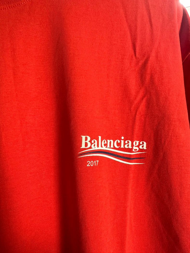 Balenciaga Balenciaga 17FW Classic Coke wave retro Logo short sleeve Size US M / EU 48-50 / 2 - 4 Thumbnail