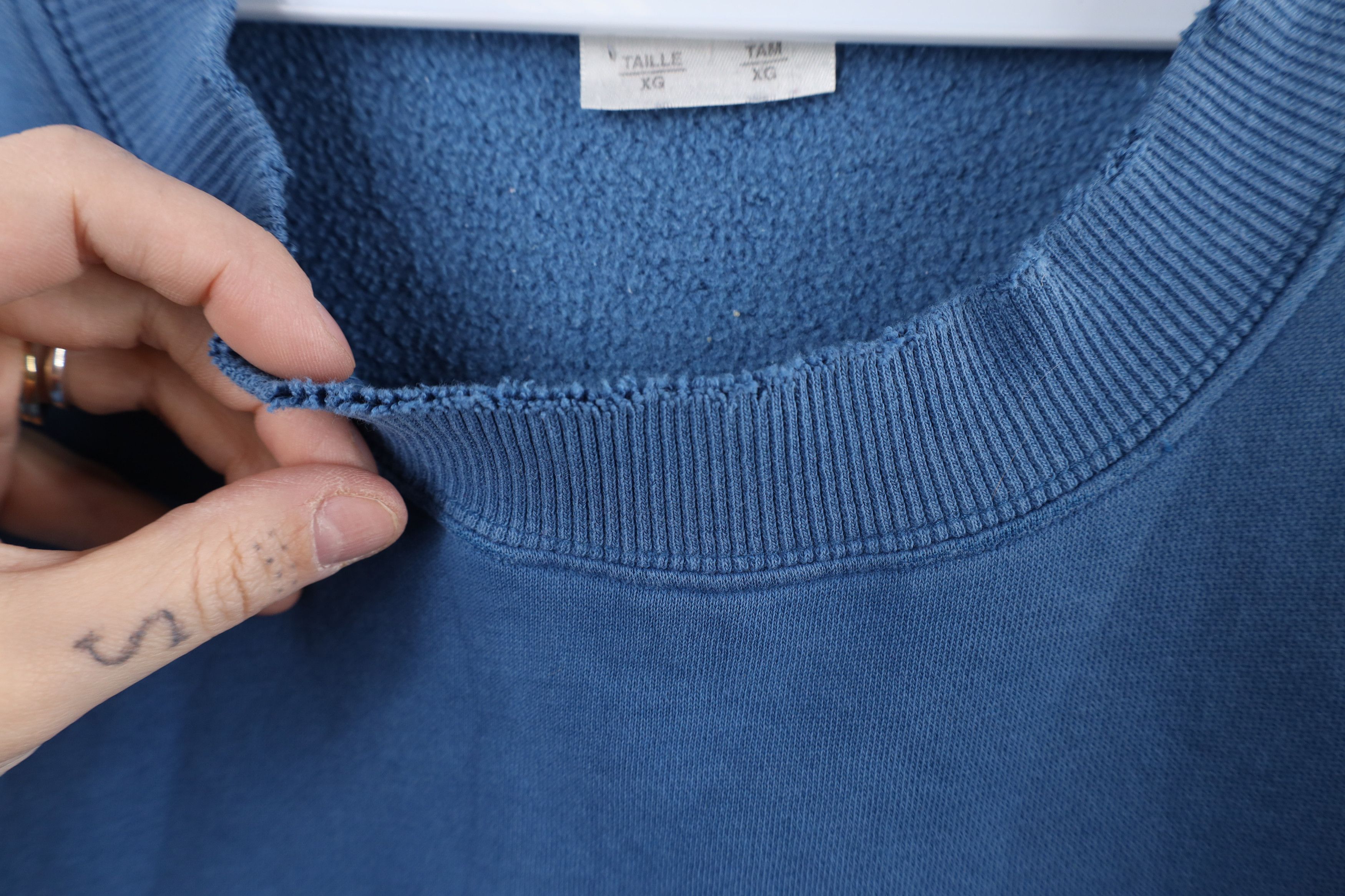 Adidas × Vintage Vintage 90s Adidas Spell Out Crewneck Sweatshirt Blue Size US XXL / EU 58 / 5 - 6 Thumbnail