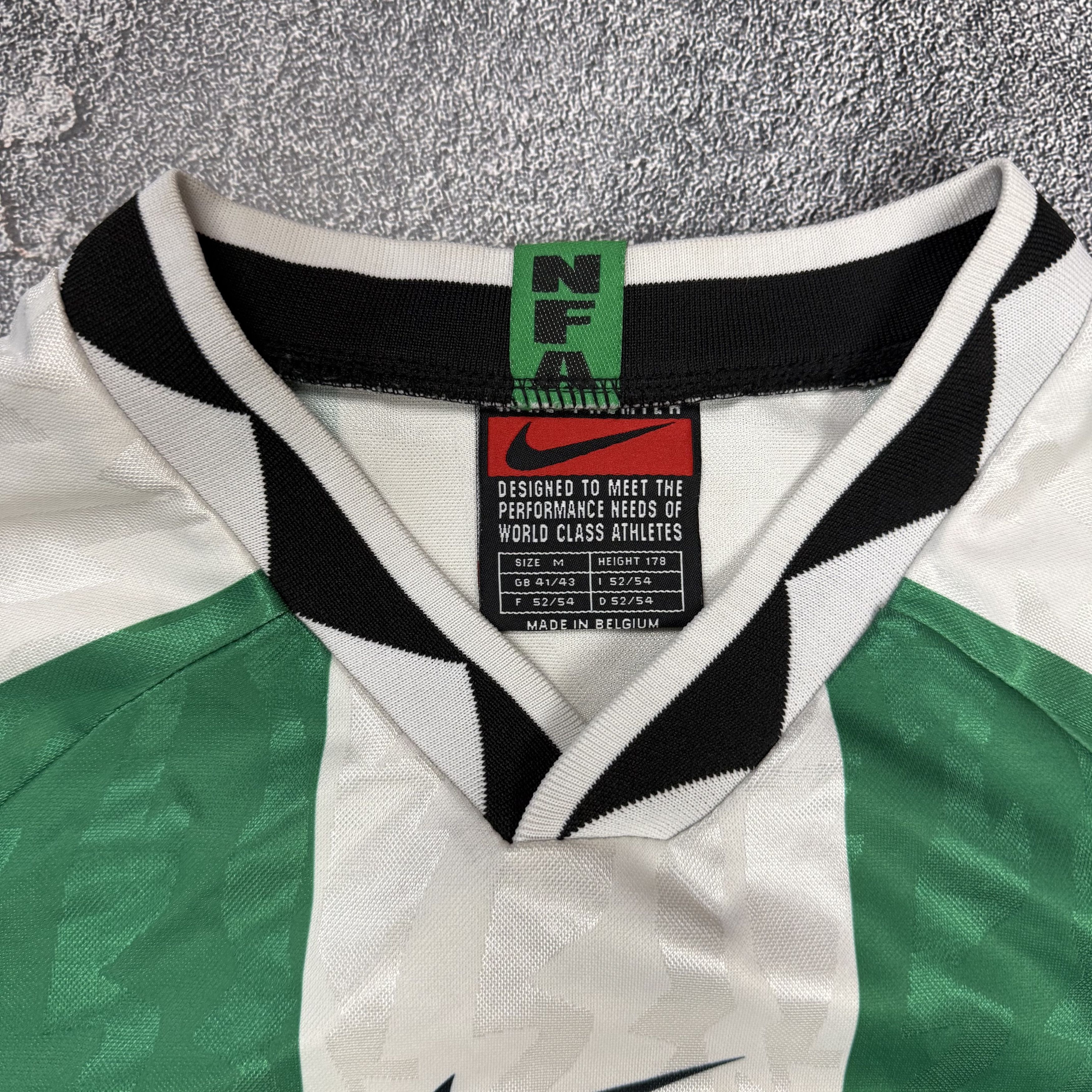 Nike 1995/1996 Nike Nigeria Vintage Soccer Jersey T-Shirt Tee Size US M / EU 48-50 / 2 - 4 Thumbnail