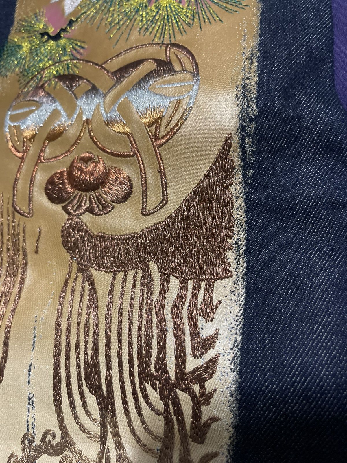 Other Evisu Grateful Crane Daicock Print Taper Jeans Size US 33 - 6 Thumbnail
