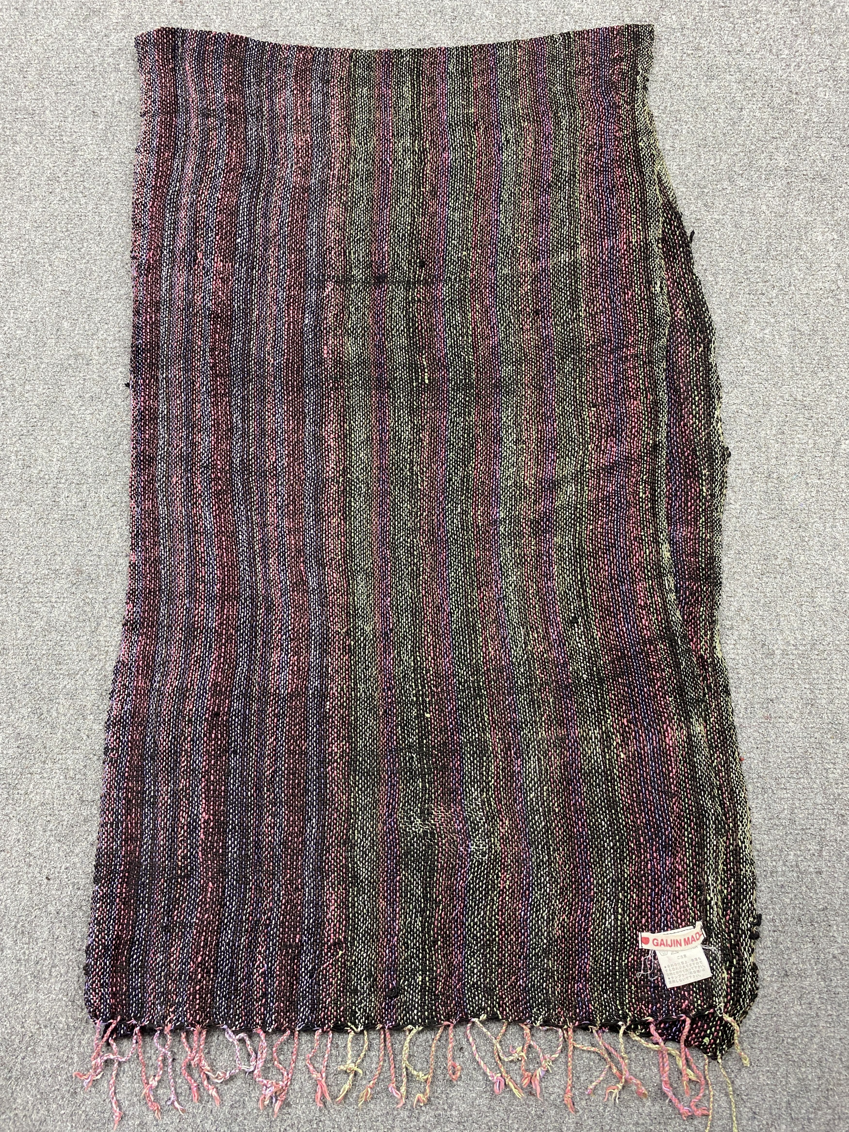 Japanese Brand Gaijin Made Japan Knit Wool Scarf Muffler Neckwear - SC0141 Size ONE SIZE - 2 Thumbnail