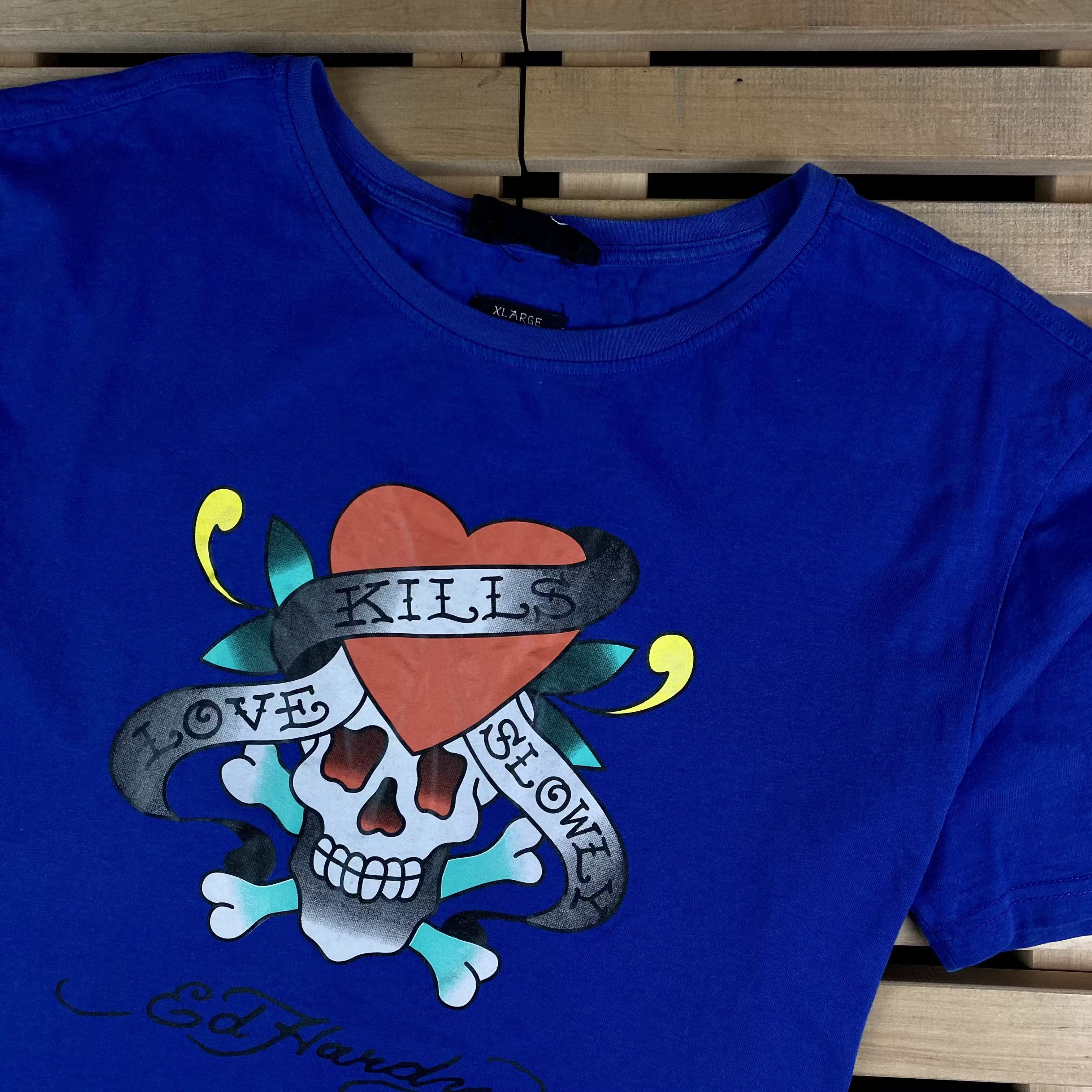 Band Tees × Ed Hardy × Vintage Mens Vintage T Shirt Ed Hardy Size XL Size US XL / EU 56 / 4 - 2 Thumbnail