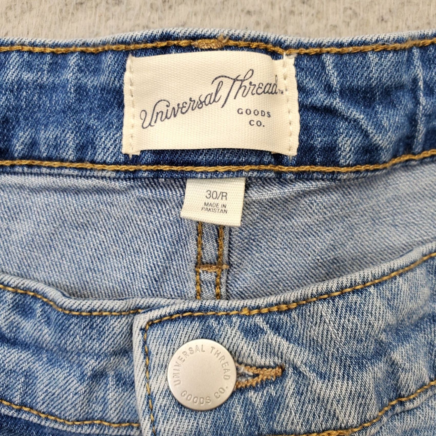 Vintage Universal Thread Jeans Womens Size 30 Blue Denim Comfort Stretch High Rise 90S Slim Jeans Womens Size 30" / US 8 / IT 44 - 7 Thumbnail