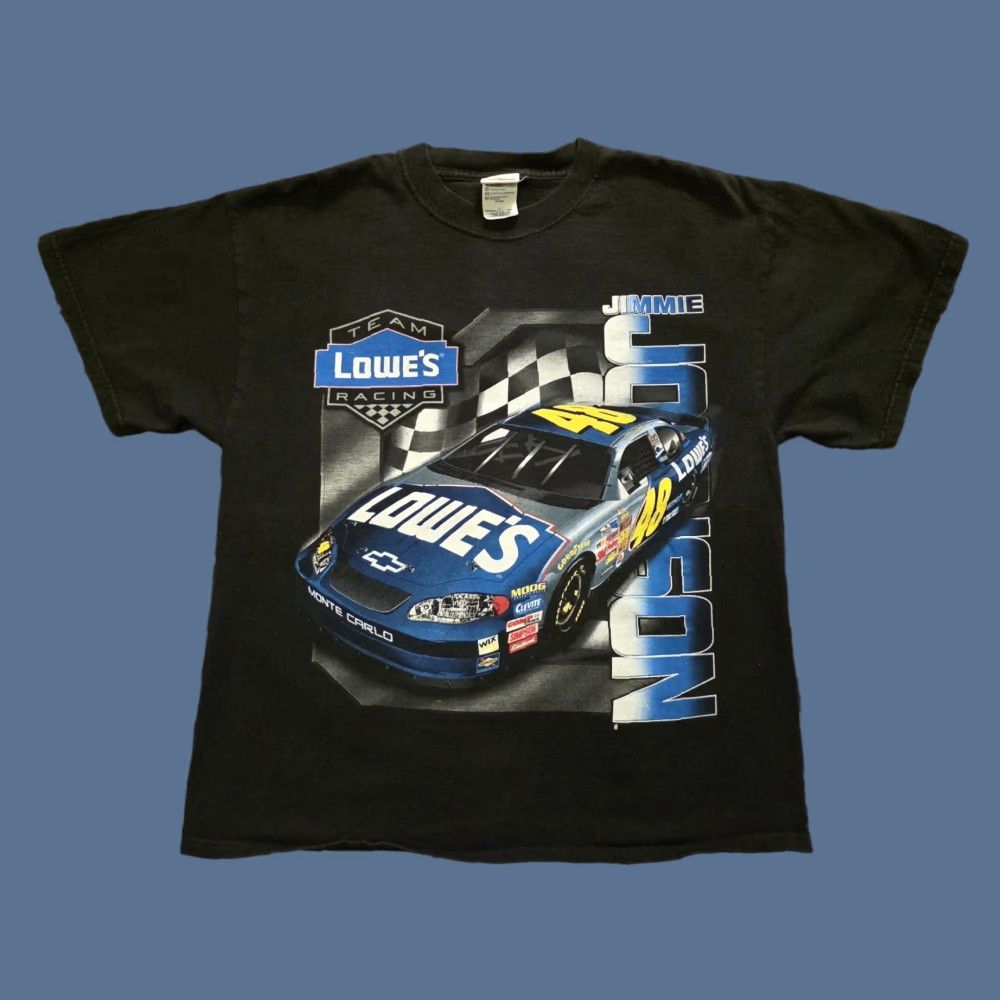 NASCAR VINTAGE Racing Champions Jimmie Johnson NASCAR Double-Sided T Shirt Black Large Size US L / EU 52-54 / 3 - 1 Thumbnail