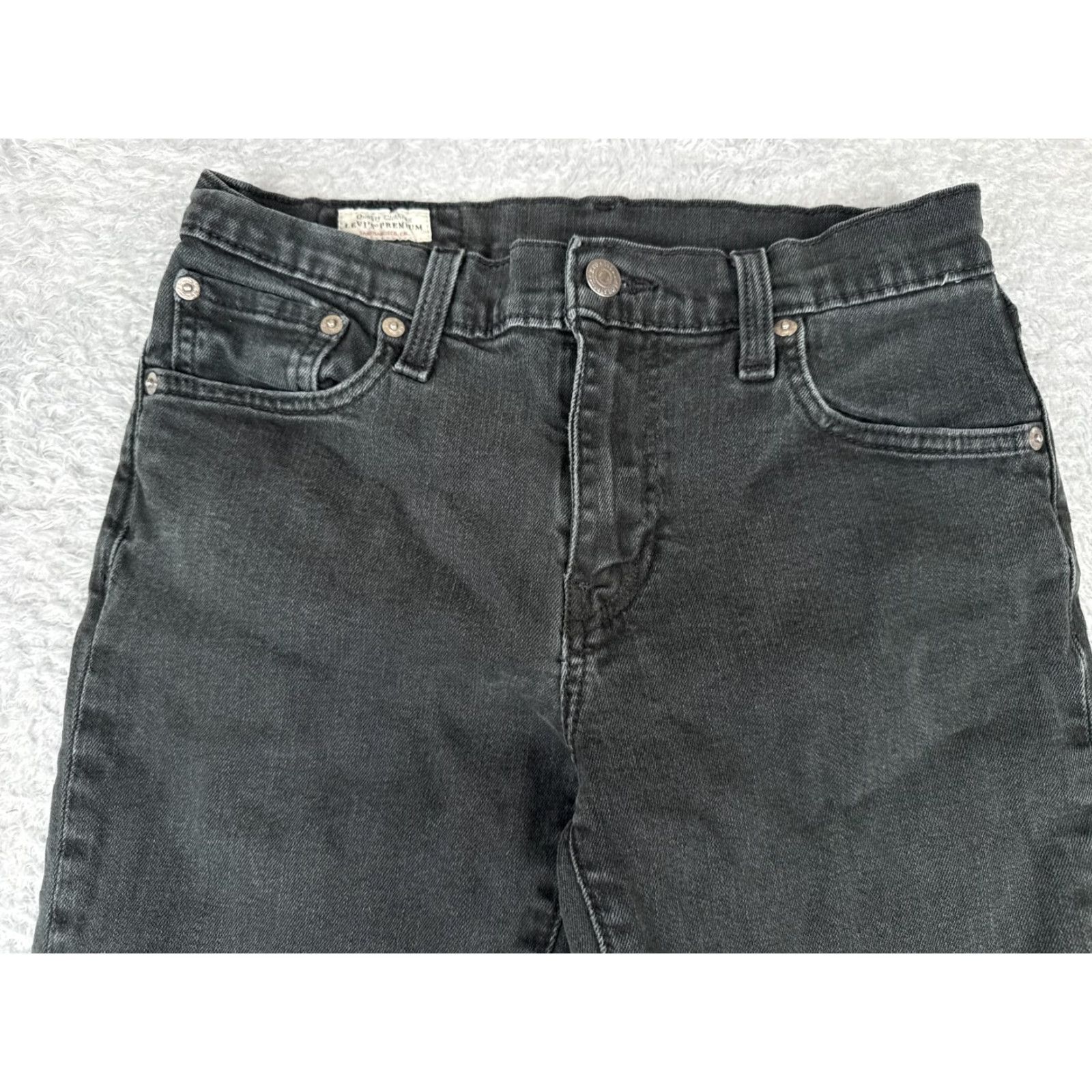 Levi's Levi's 501 Jeans Women 30 Black Denim Slim Fit 28x31 Button Fly Distressed Size 30" / US 8 / IT 44 - 4 Thumbnail