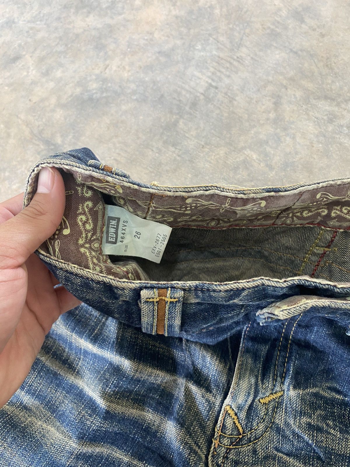Le Grande Bleu (L.G.B.) Edwin Japan Cowboy Jeans Punk Grunge Mud Wash 90s Size US 29 - 7 Thumbnail