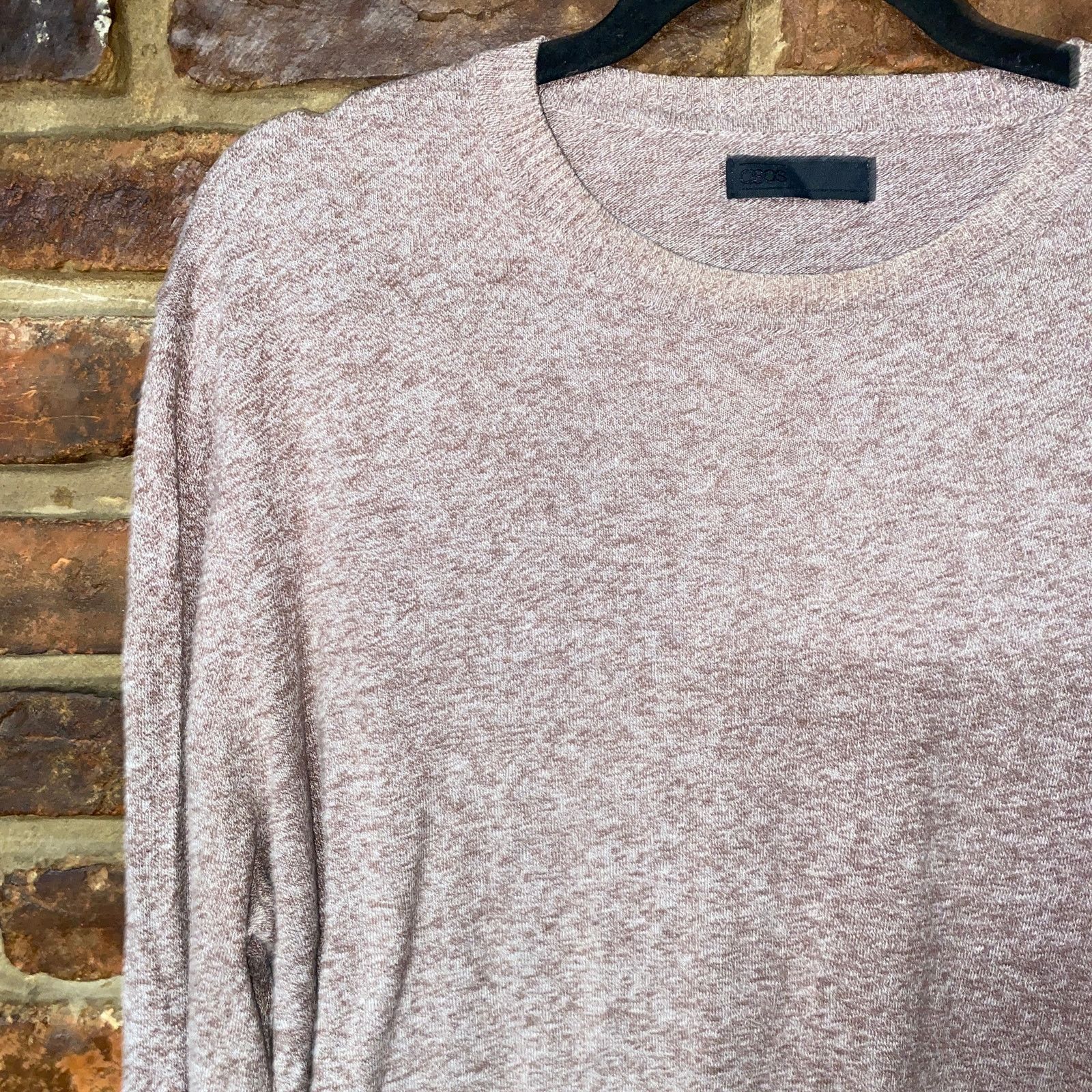 Asos ASOS Maroon Red Blended Crew Neck Pullover Sweater Large Size US L / EU 52-54 / 3 - 2 Thumbnail