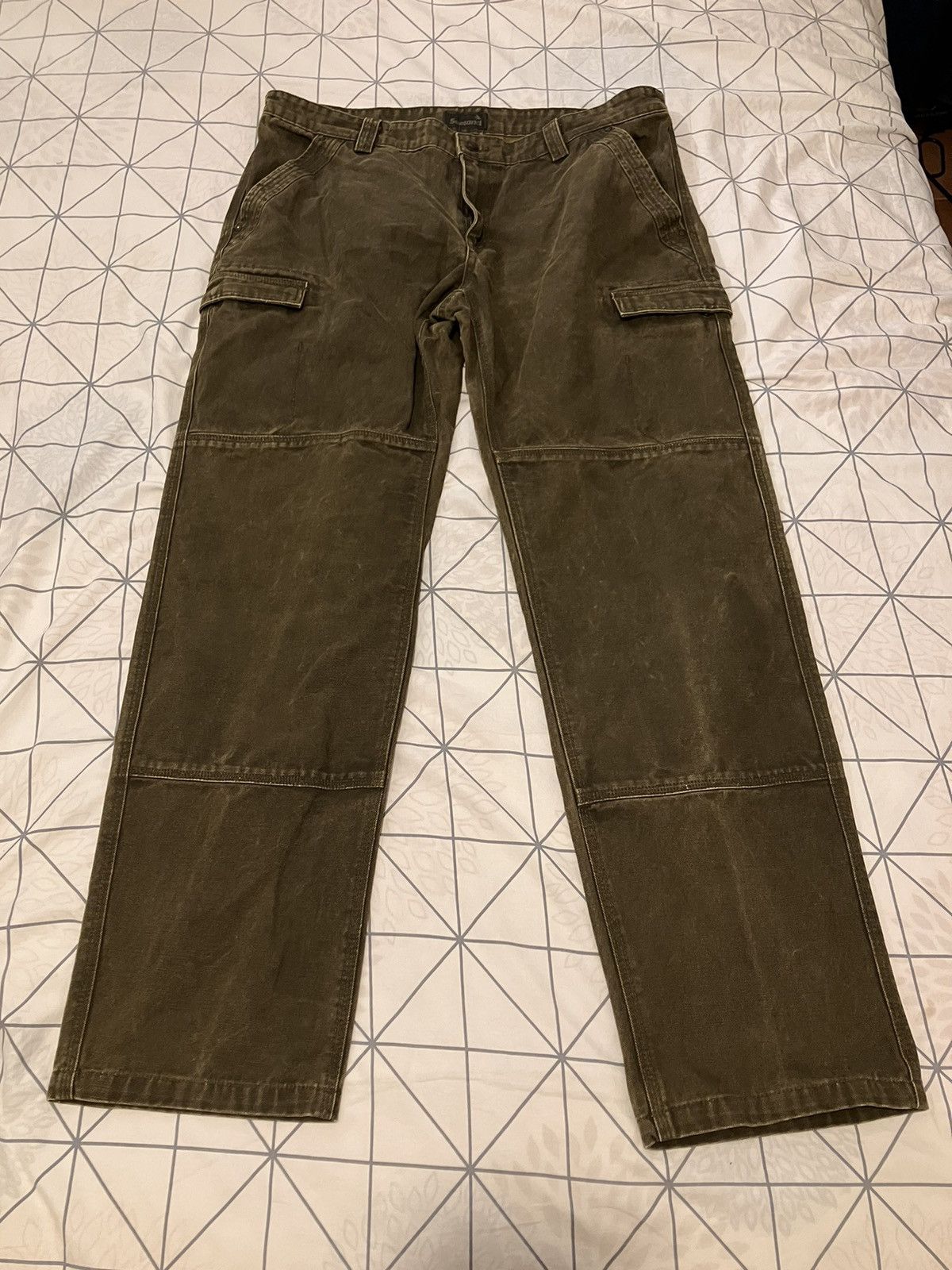 Carhartt × Vintage 🔥y2k double knee pants workwear swag Size US 35 - 2 Thumbnail
