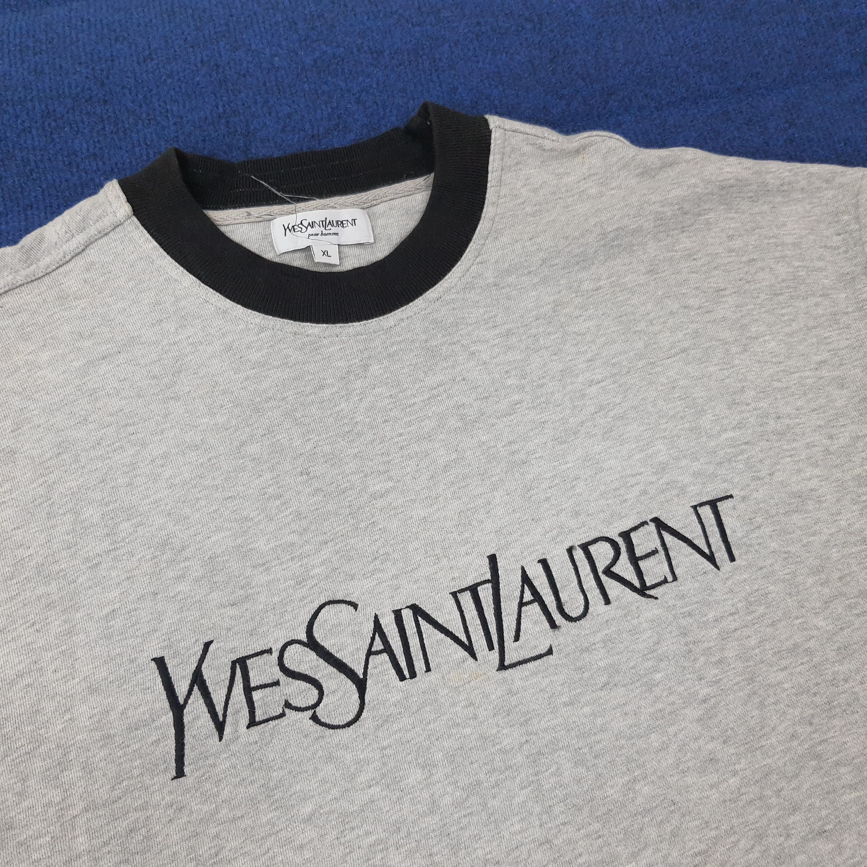 Yves Saint Laurent Vintage Yves Saint Laurent YSL Designer Tshirt C223N75 Size US XL / EU 56 / 4 - 2 Thumbnail