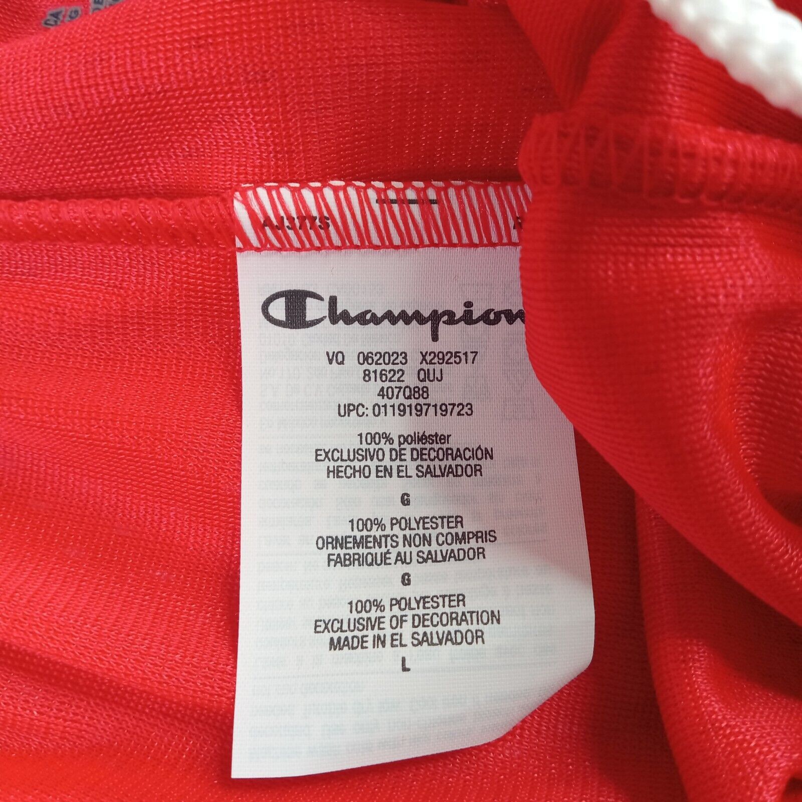 Champion Champion Attack Shorts Men's L Red Classic Mesh 9" Inseam Size US 32 / EU 48 - 5 Thumbnail