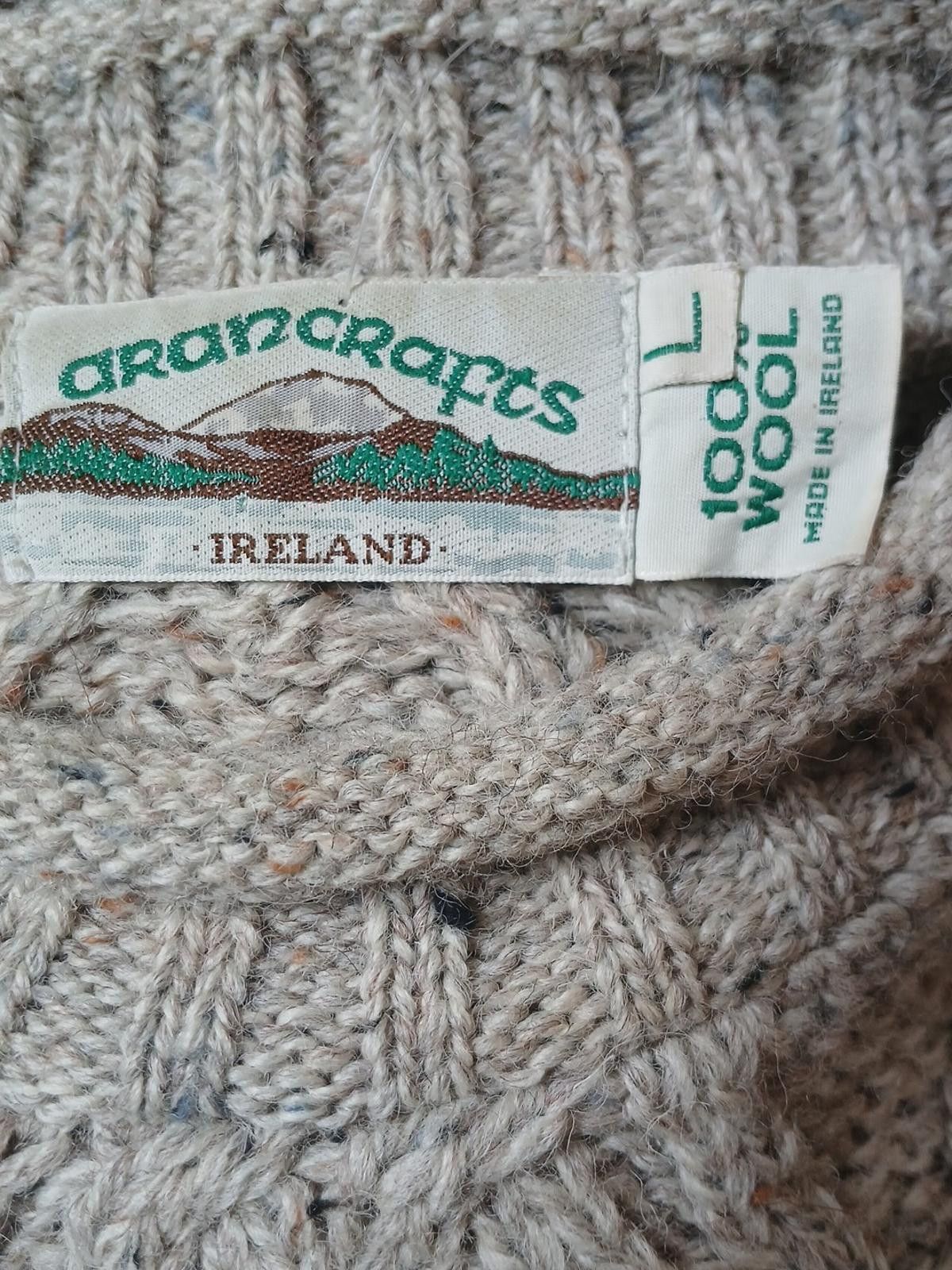 Aran Crafts Arancrafts Fair Isle Mens Large 100% Wool Sweater 70's Size US L / EU 52-54 / 3 - 2 Thumbnail