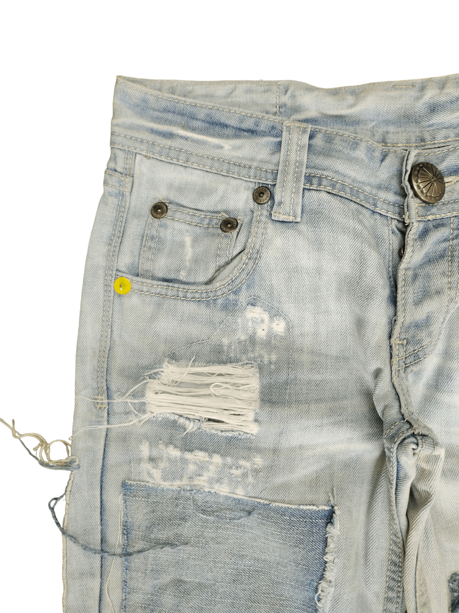 Hysteric Glamour × Undercover Vence Jpn Patchwork Distress Jeans Low Rise Undercover Style Size US 29 - 4 Thumbnail