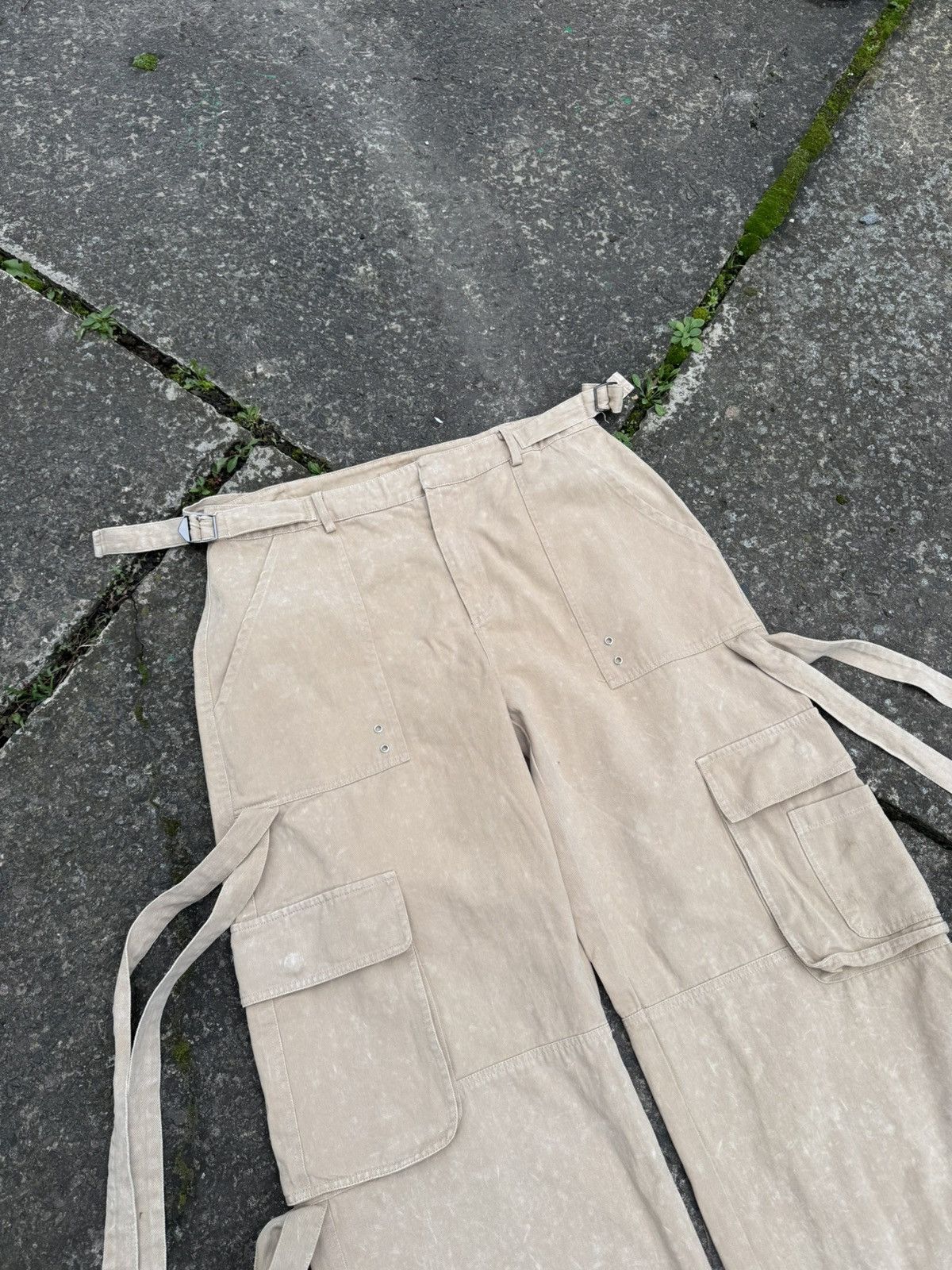 Japanese Brand Avant Garde Rick Owen’s Style Bondage Stripe Cargo Pants Y2K Size 34" / US 12 / IT 48 - 6 Thumbnail