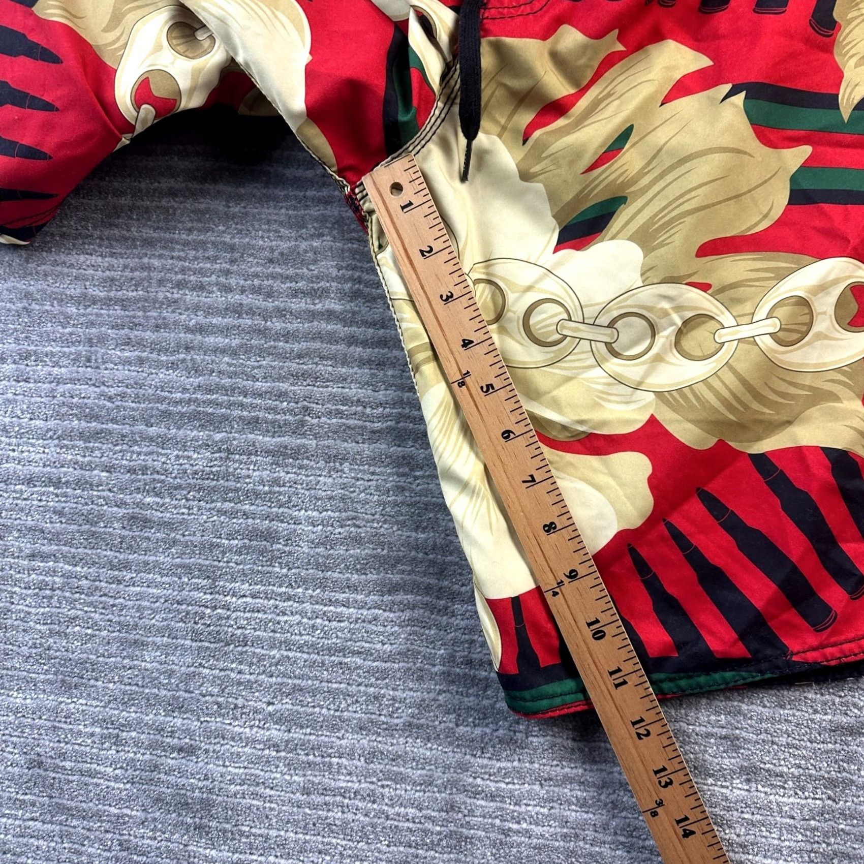 Billabong Billabong Swim Trunks Mens 34 Red Striped Pockets Drawstring Elastic Waist Lightweight Polyester Spandex Boardshort Vintage: No Size 34R - 8 Thumbnail