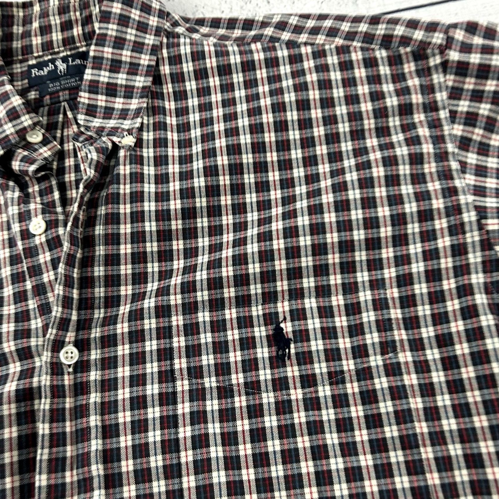 Polo Ralph Lauren Ralph Lauren Big Shirt Long Sleeve Plaid Button Front Shirt Men's Large Blue Red Size US L / EU 52-54 / 3 - 2 Thumbnail