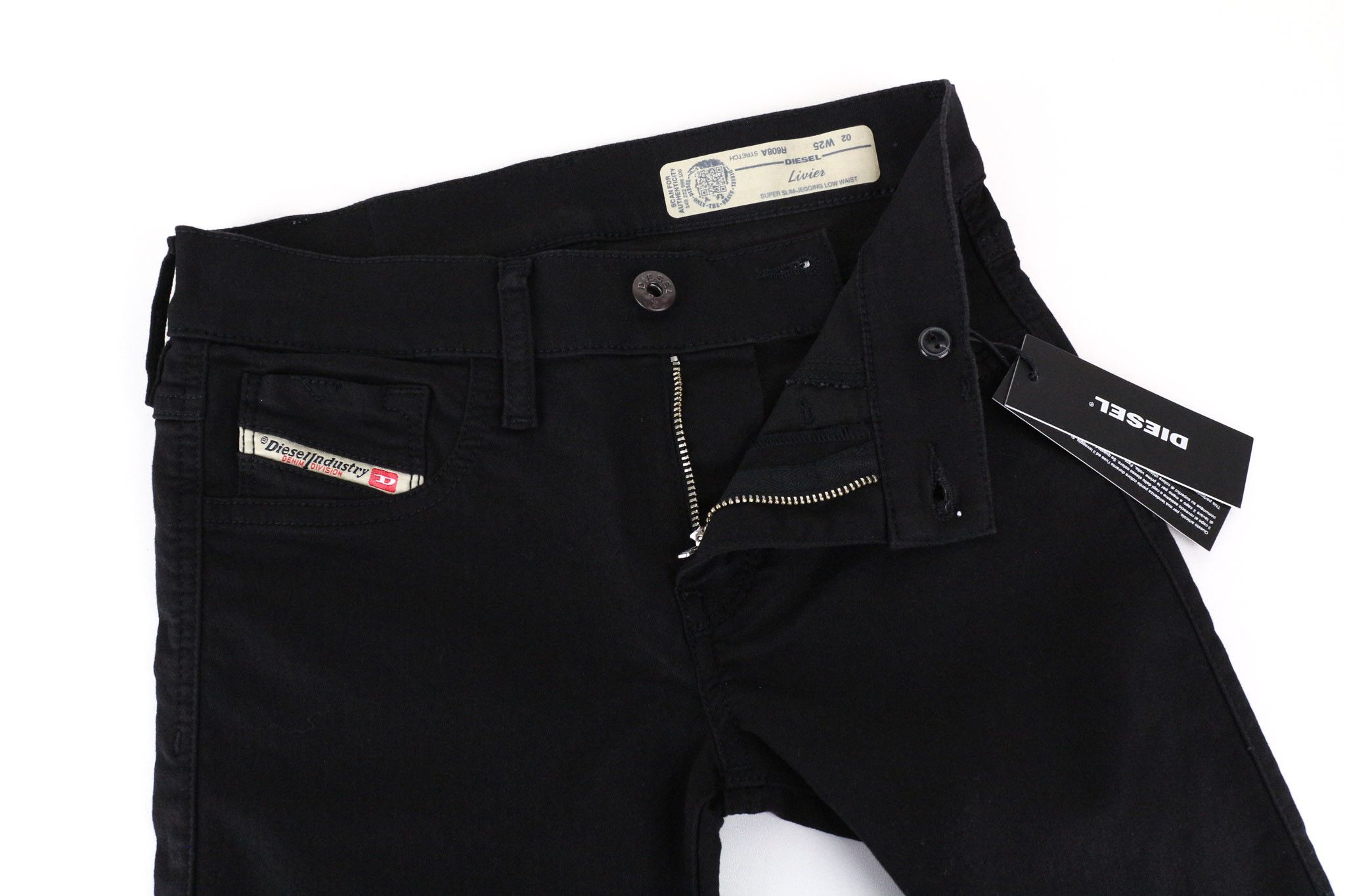 Diesel LIVIER R608A W25 Black Stretch Jegging Jeans 69897 Size 25" / US 0 / IT 36 - 4 Thumbnail