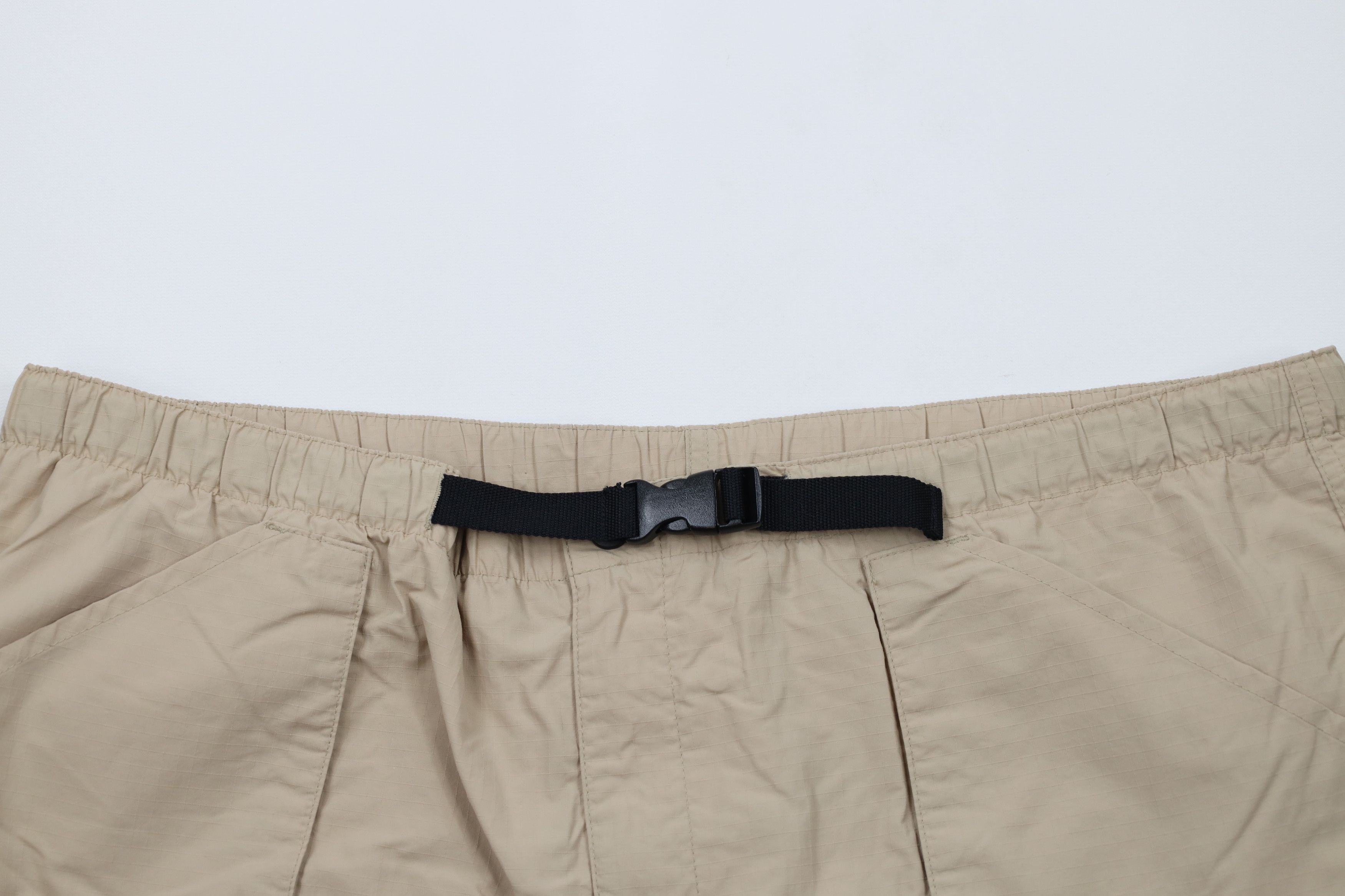 Lands' End × Vintage Vintage 90s Lands End Belted Big Pocket Lined Shorts Beige Size 38" / US 16 / IT 52 - 2 Thumbnail