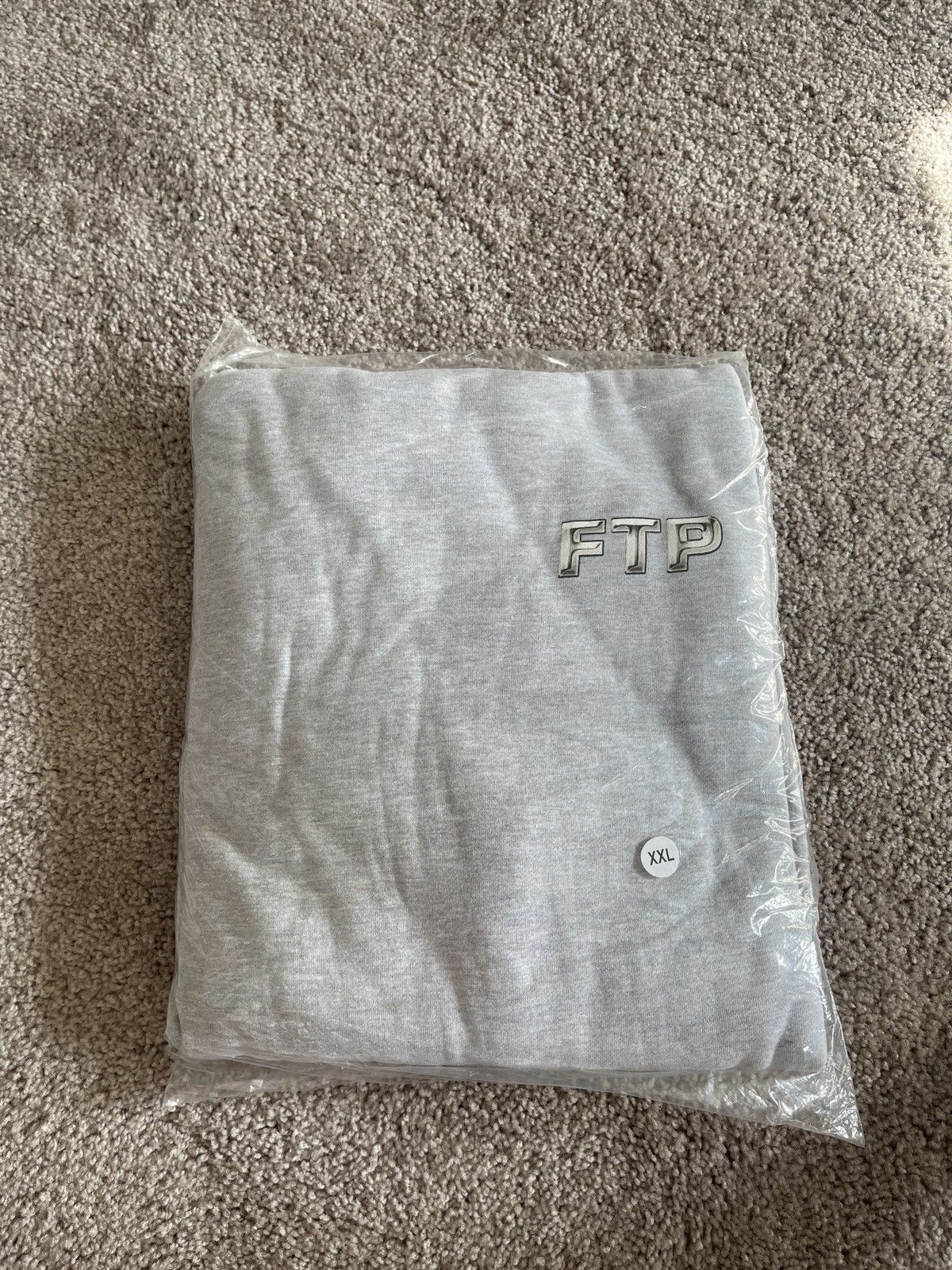image of Fuck The Population Ftp Chrome Logo Pullover Hoodie in Grey, Men's (Size 2XL)
