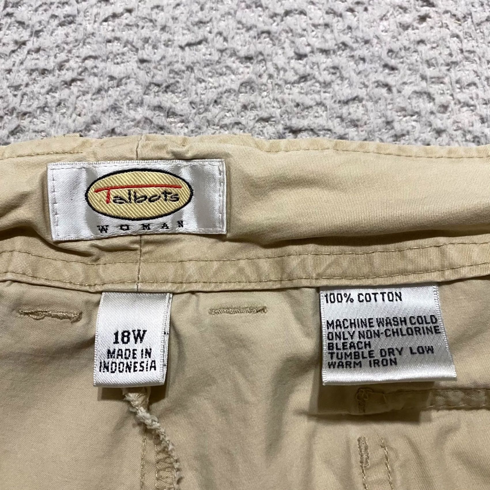Talbots Talbots Pants Beige 18W Plus Relaxed Straight Chino Casual Vintage No Size 40" / US 18 - 4 Thumbnail