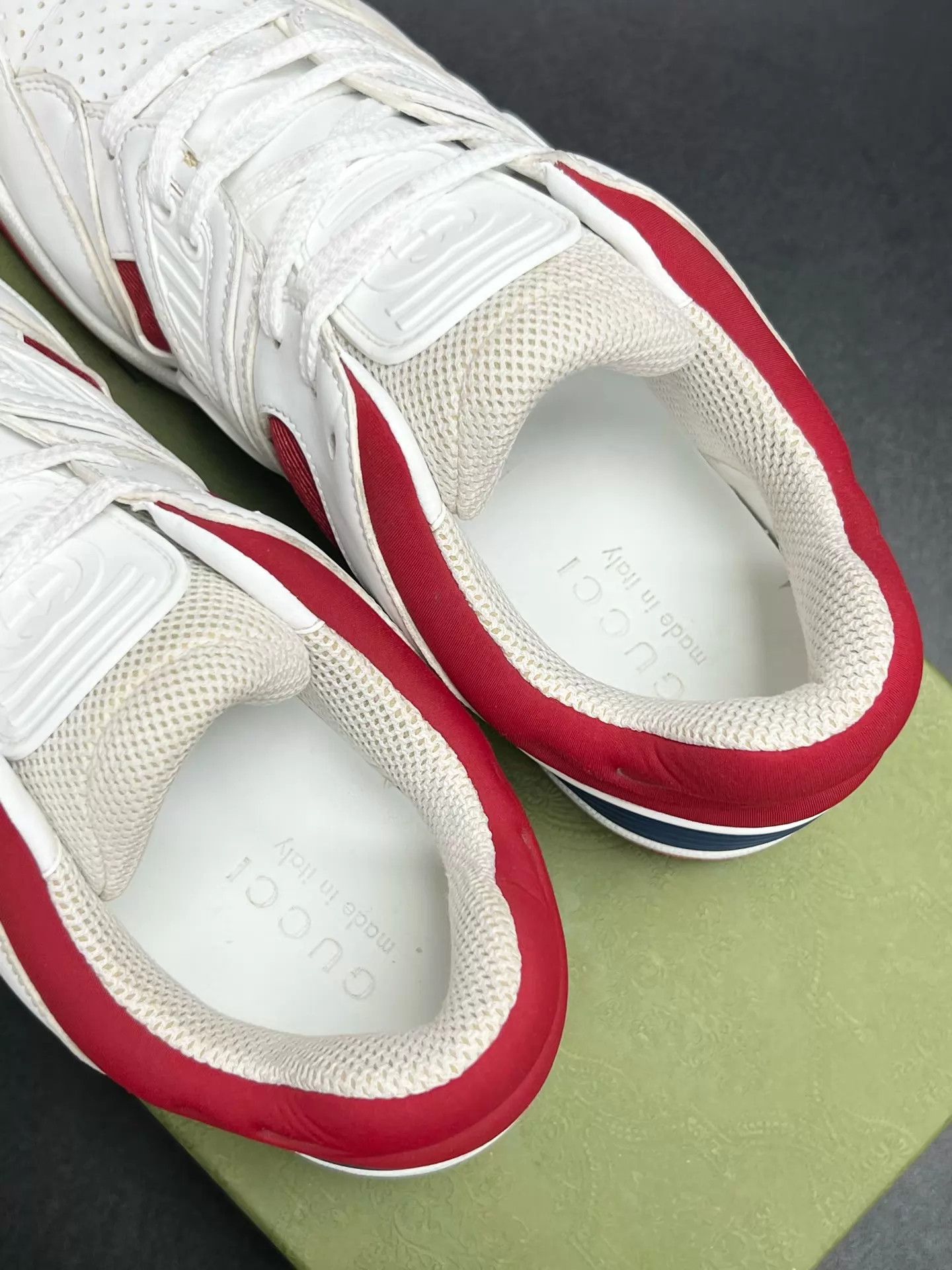 Gucci GUCCI Basket Low Top White Red 42 Size US 9 / EU 42 - 4 Thumbnail
