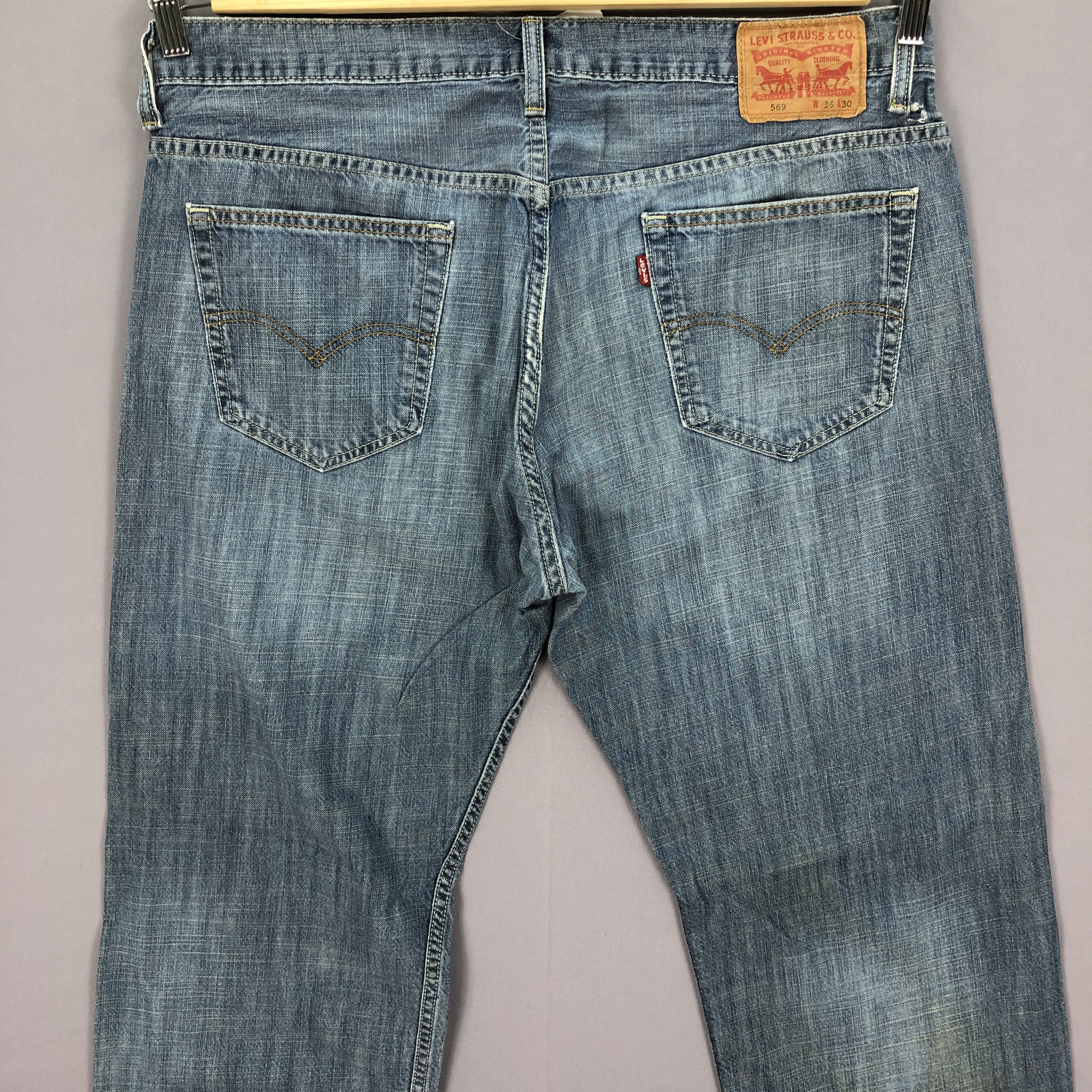 Levi's Vintage Y2K Baggy Levis 569 Jeans Faded Light Wash Denim Size US 36 / EU 52 - 4 Thumbnail