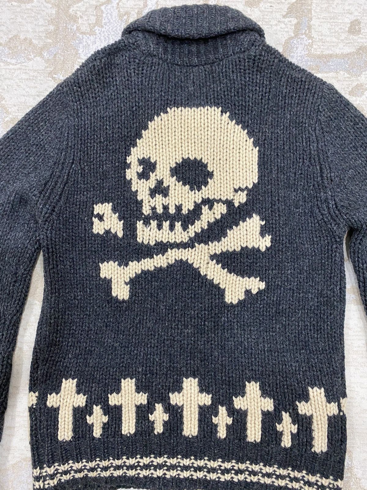 Japanese Brand EDGE RUPERT Knitted Skull Cross Knitwear Size US M / EU 48-50 / 2 - 4 Thumbnail