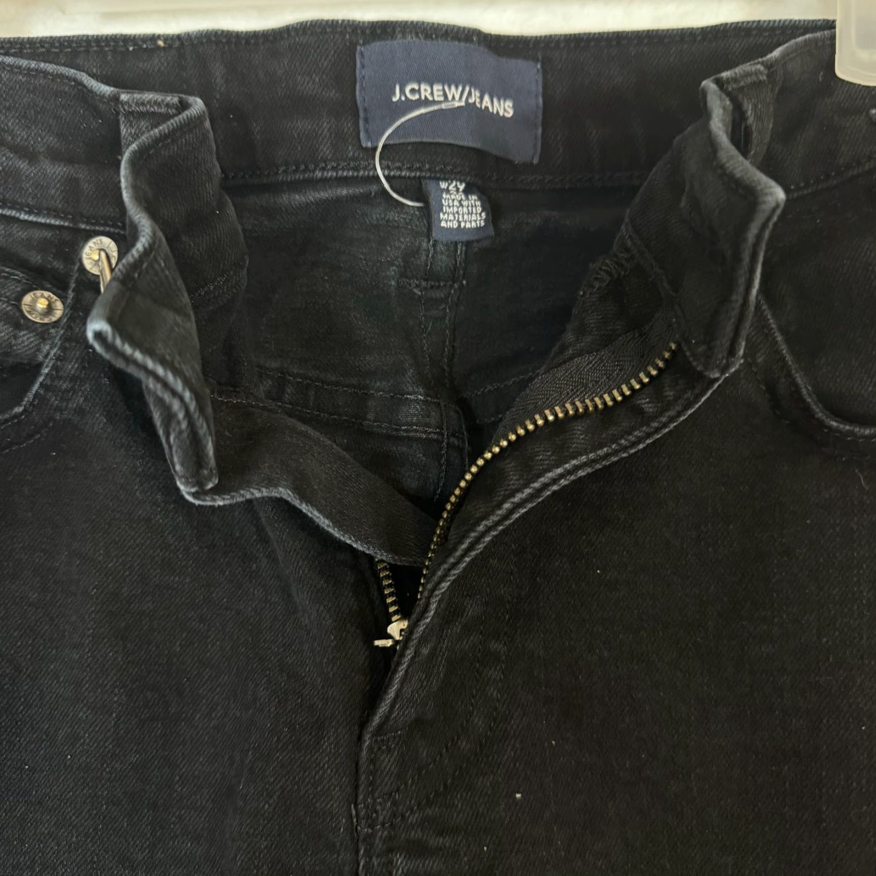 J.Crew J.CREW Jeans Women's 29x30 Black Stretch Mid-Rise Skinny 5-Pocket Denim Cotton Blend 98% Cotton 2% Elastane Mens Womens Girls Boys Size 29" - 6 Thumbnail