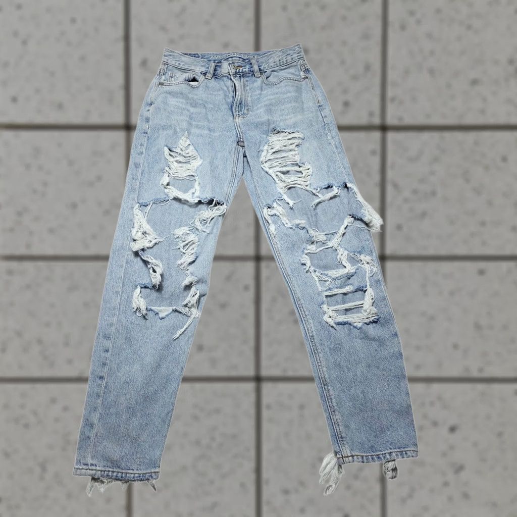 American Eagle Outfitters VINTAGE American Eagle Jeans Distressed Mom Jeans Women’s Size 2 Blue Stretch Size 26" / US 2 / IT 38 - 1 Thumbnail