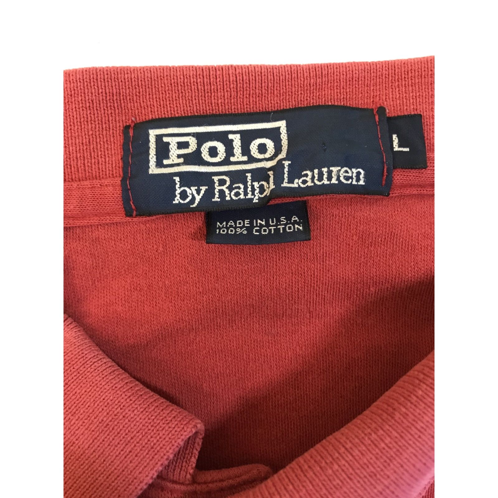 Ralph Lauren VINTAGE Polo Ralph Lauren Polo Shirt Mens Large Red Cotton Knit Logo Embroidered 90s Sports Button Collar Polo Shirt Mens Size US L / EU 52-54 / 3 - 3 Thumbnail