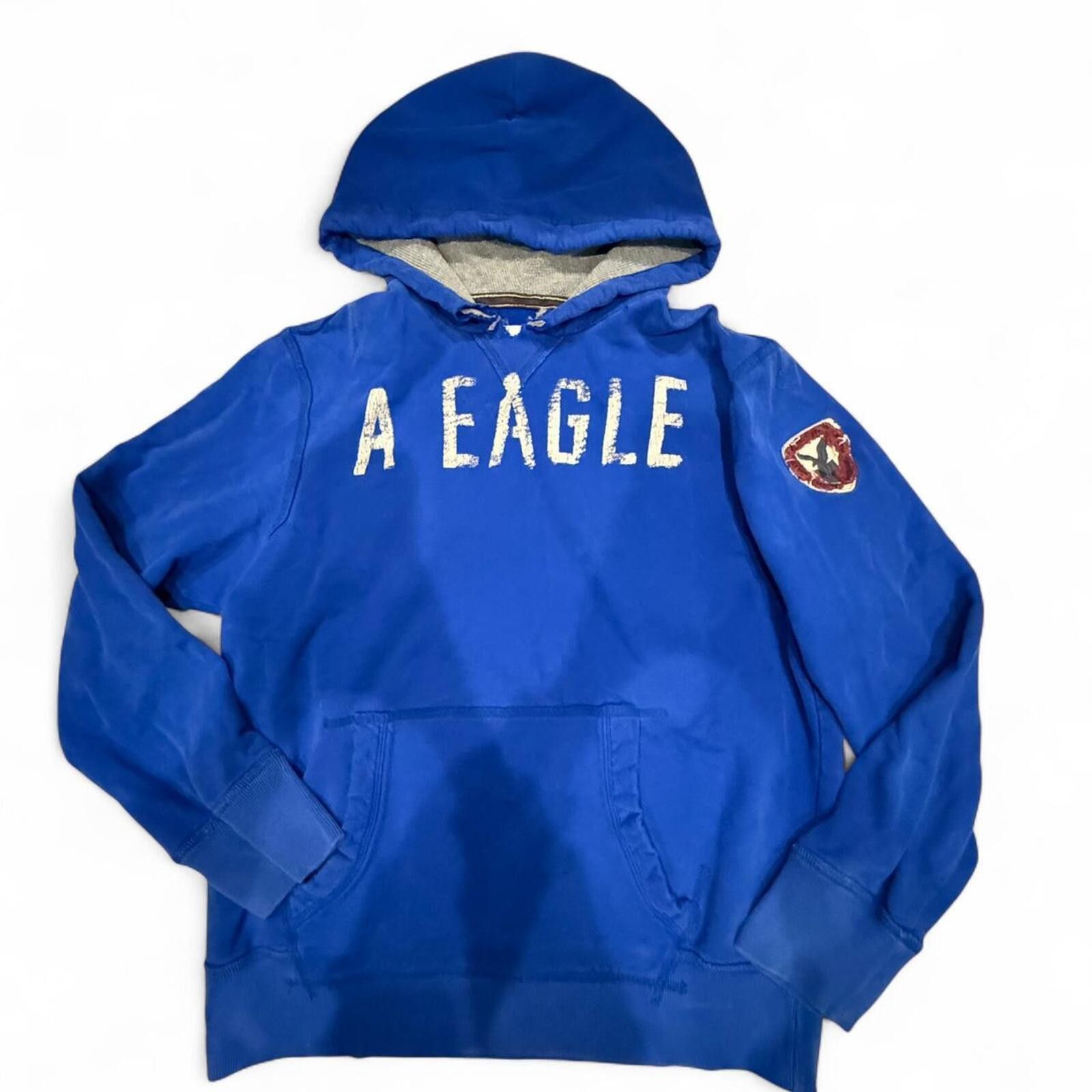 American Eagle Outfitters VINTAGE Y2K American Eagle Blue Hoodie Size L / US 10 / IT 46 - 4 Thumbnail