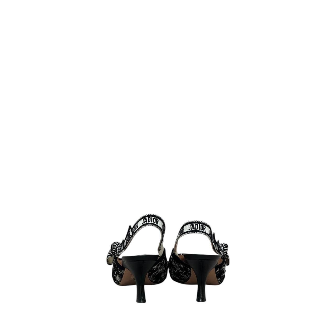 Dior Dior J’Adior Houndstooth Slingback Pumps EU 39.5 Size US 8.5 / IT 38.5 - 5 Thumbnail