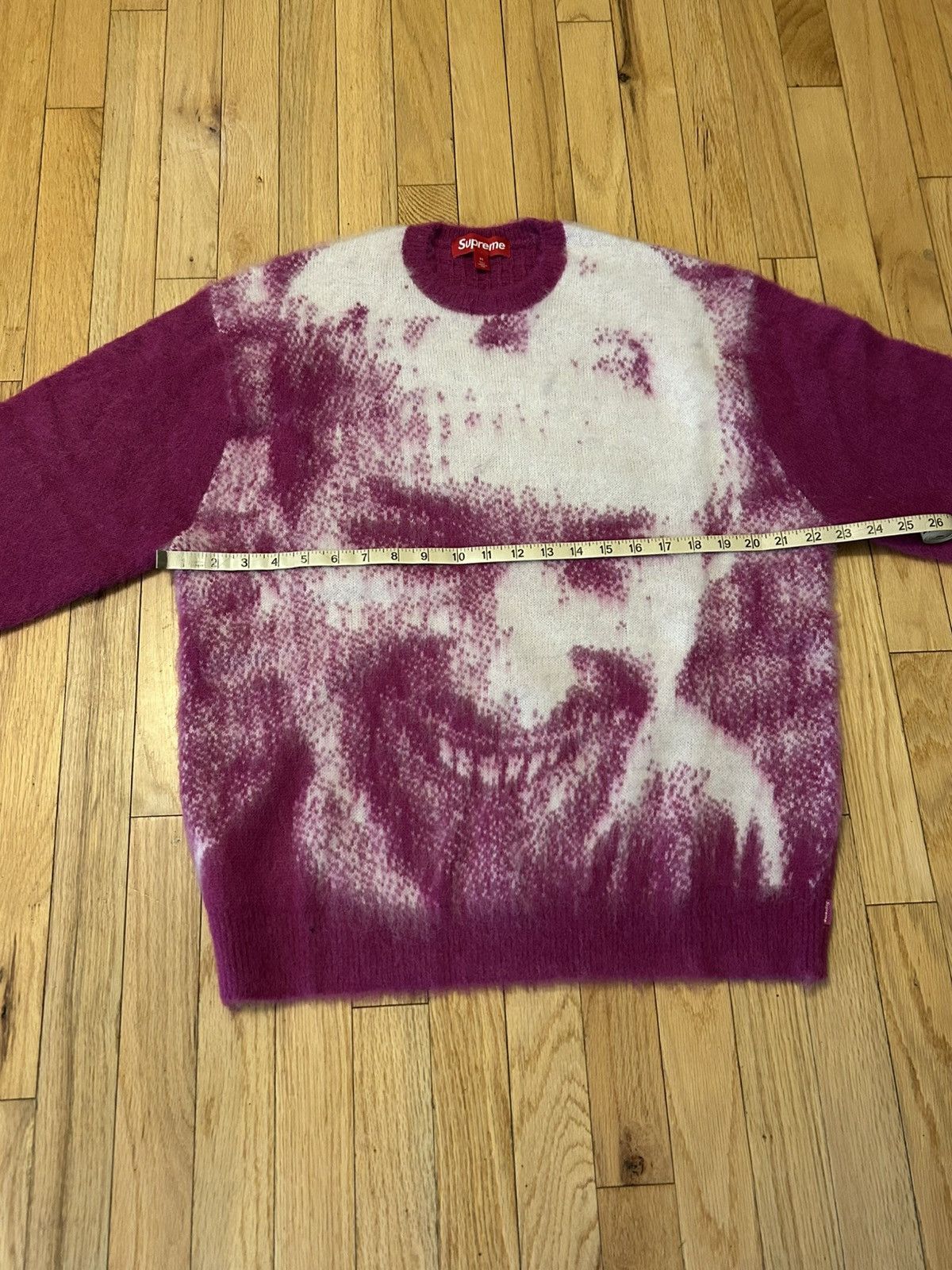 Band Tees × Supreme Supreme Aphex Twin Mohair Sweater Fuchsia Size US M / EU 48-50 / 2 - 6 Thumbnail