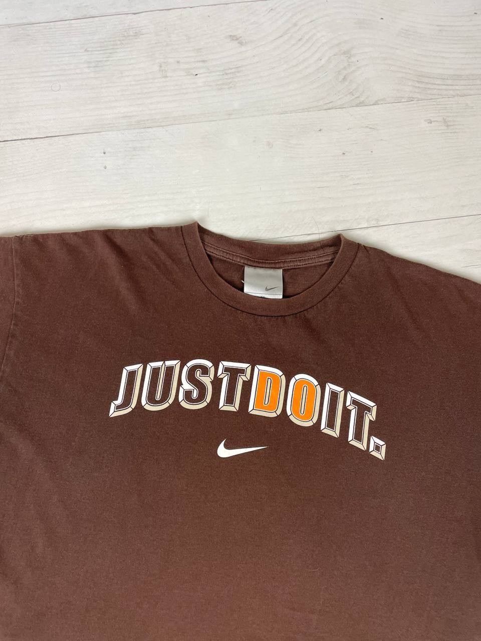Nike Vintage Nike Just Do It Big Logo T Shirt 2000s Drill Size US XXL / EU 58 / 5 - 2 Thumbnail