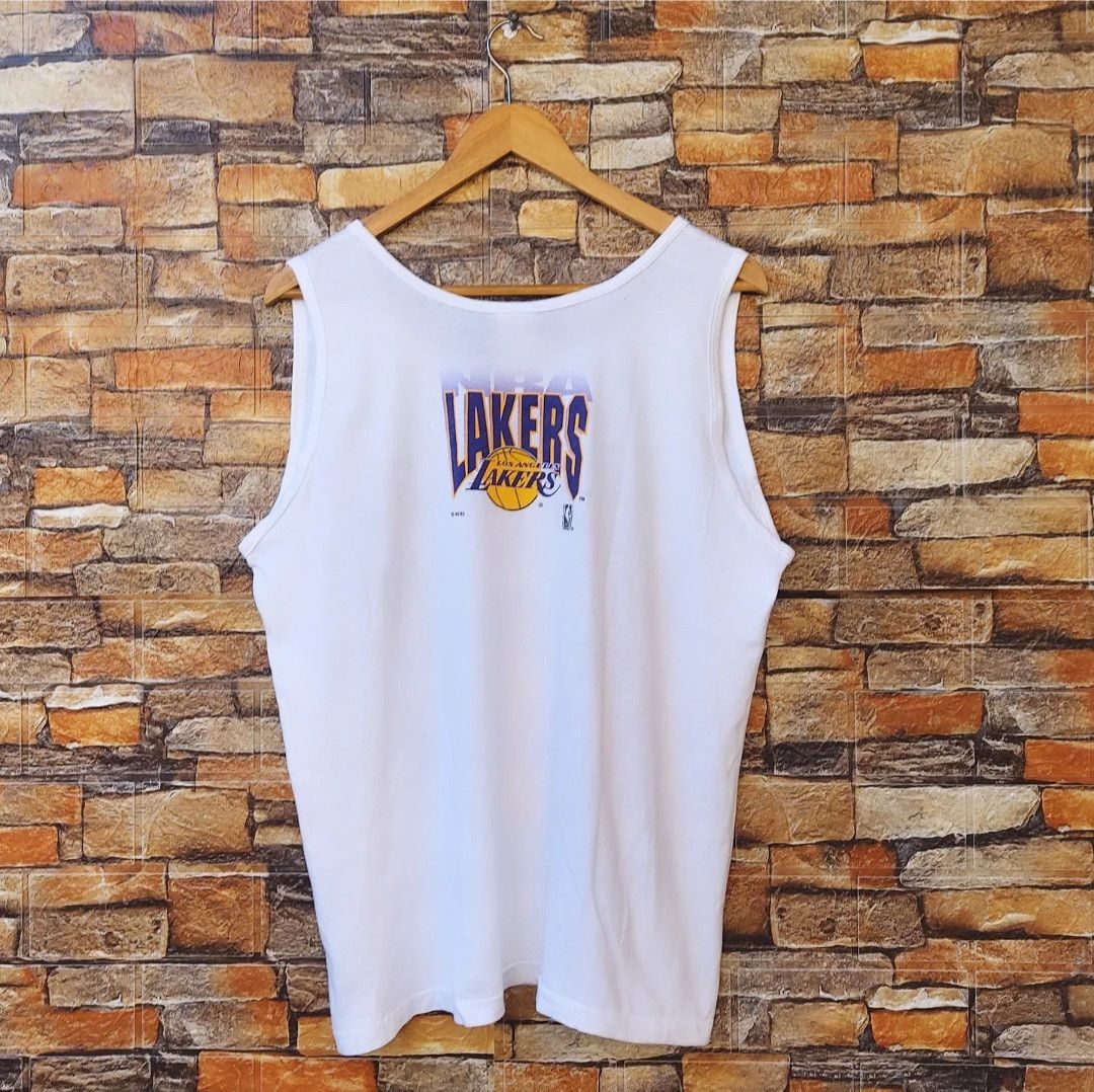 NBA × Vintage Vtg 90s NBA LA LAKERS TANKTOP Size US M / EU 48-50 / 2 - 3 Thumbnail