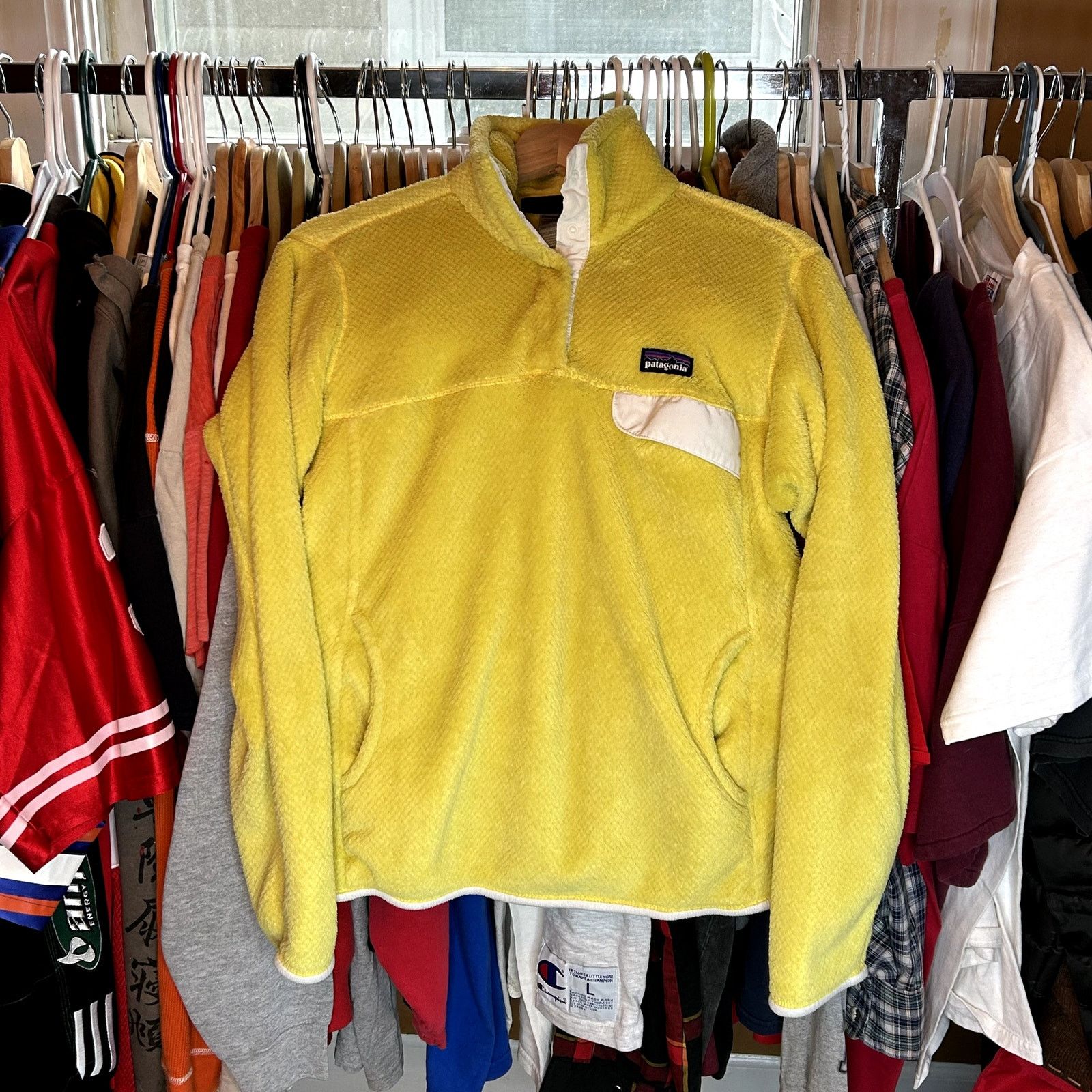 Patagonia Womens Yellow Patagonia Snap Sweater Medium Size M / US 6-8 / IT 42-44 - 2 Thumbnail