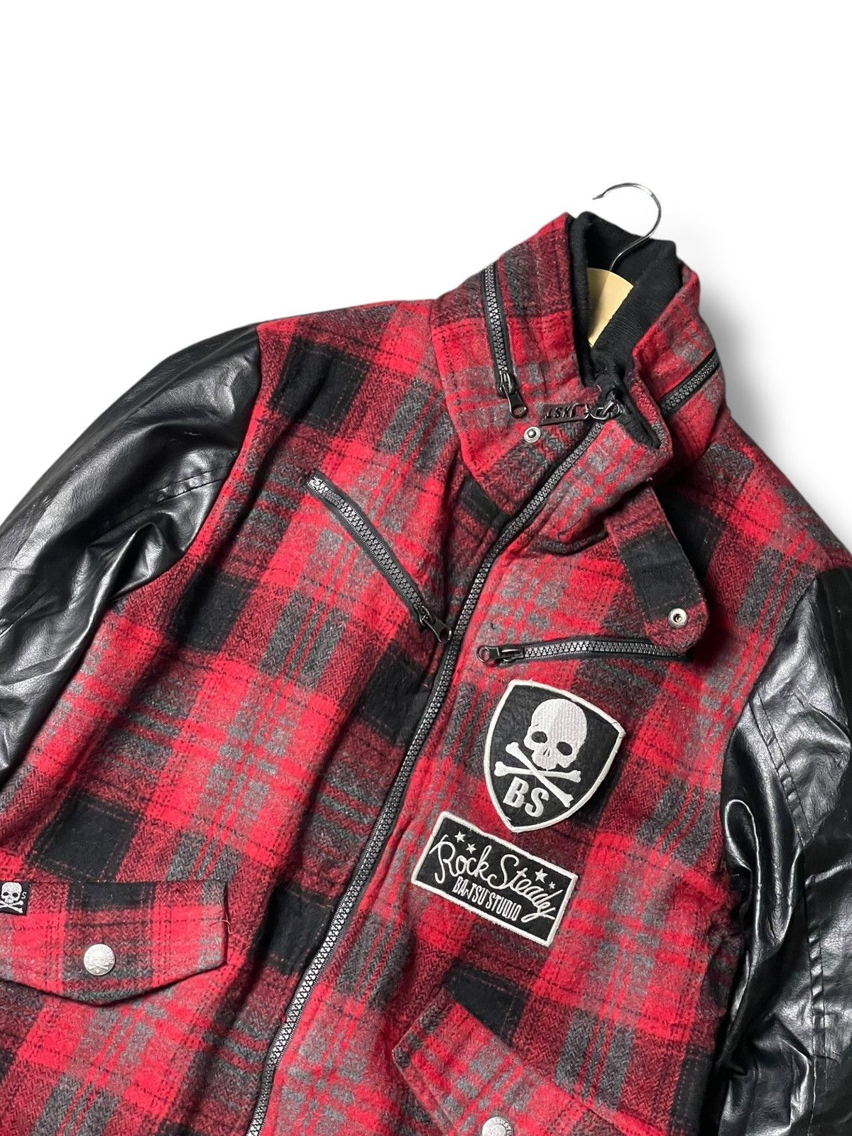 Japanese Brand × Seditionaries × Vintage BA-TSU Studio Rock Steady Leather Varsity Jacket (94) Size US XXS / EU 40 - 2 Thumbnail